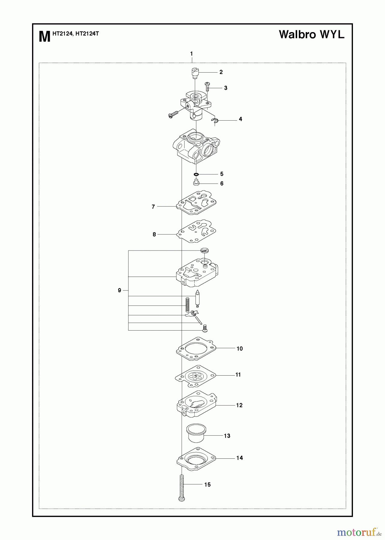  Jonsered Heckenscheren HT2124T - Jonsered Hedge Trimmer (2010-02) CARBURETOR