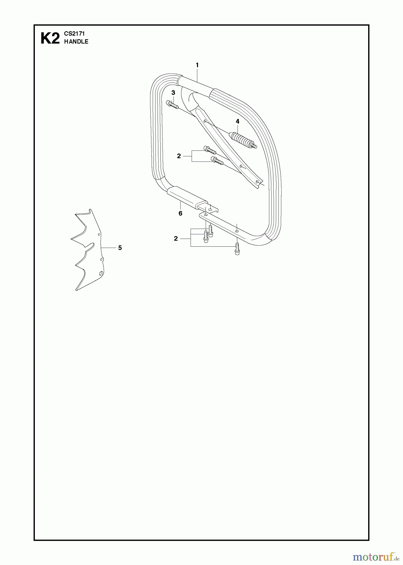 Jonsered Motorsägen CS2171 - Jonsered Chainsaw (2011-05) HANDLE #2