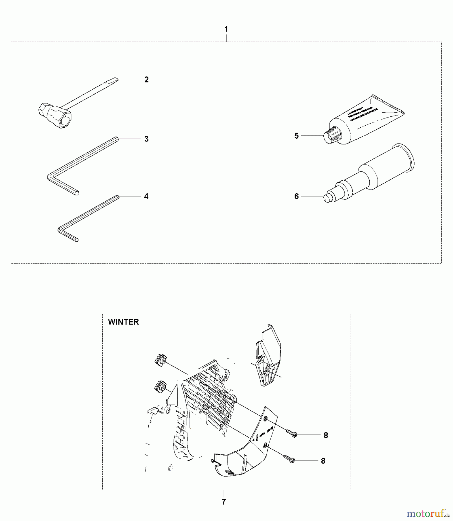  Jonsered Motorsägen CS2172 - Jonsered Chainsaw (2010-08) ACCESSORIES