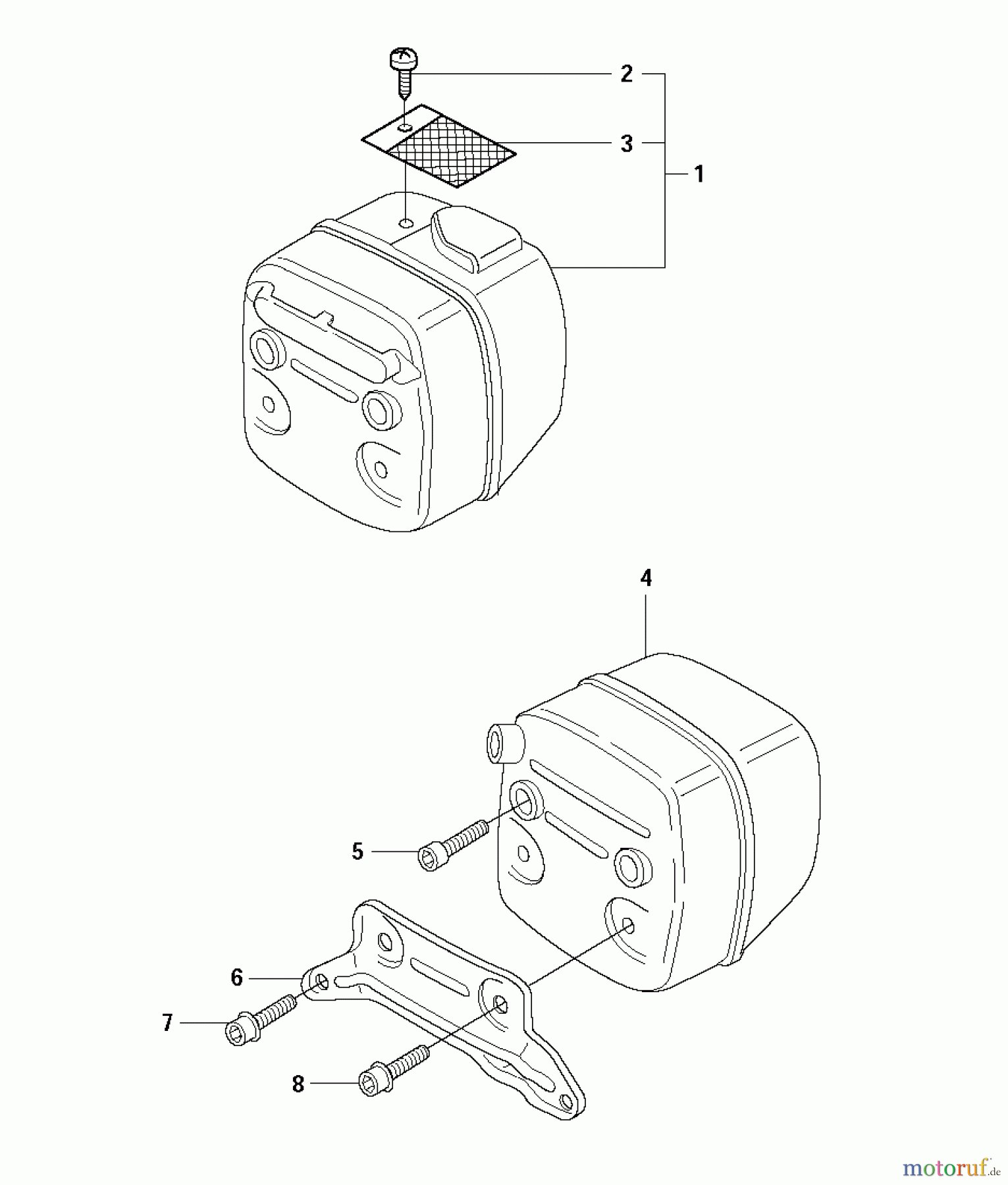 Jonsered Motorsägen CS2172 - Jonsered Chainsaw (2010-08) MUFFLER