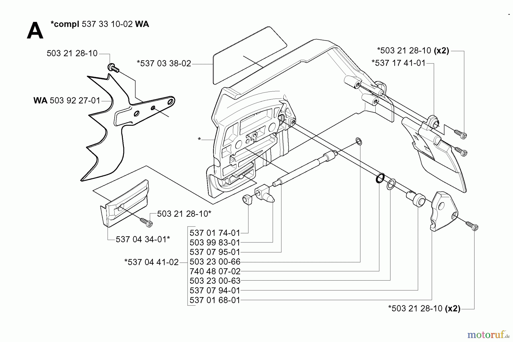Jonsered Motorsägen CS2186 EPA - Jonsered Chainsaw (2005-03) CLUTCH COVER