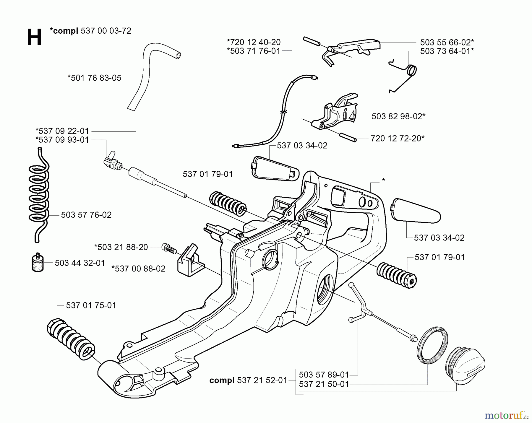  Jonsered Motorsägen CS2186 EPA - Jonsered Chainsaw (2005-03) FUEL TANK