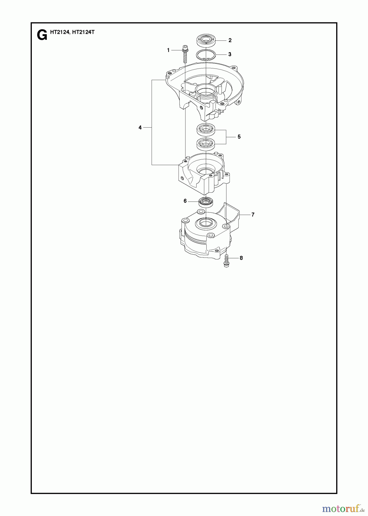 Jonsered Heckenscheren HT2124T - Jonsered Hedge Trimmer (2010-02) CRANKCASE