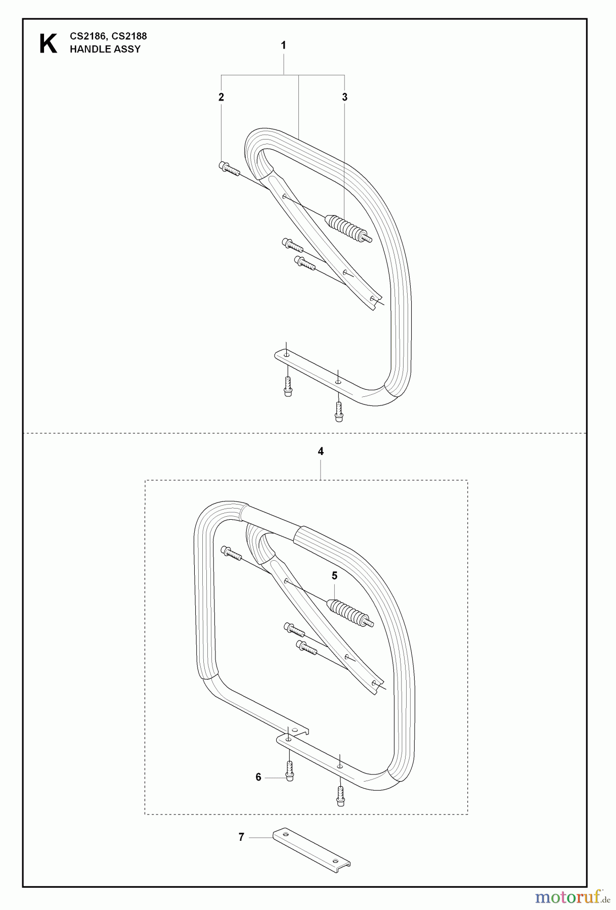 Jonsered Motorsägen CS2188 - Jonsered Chainsaw (2009-05) HANDLE