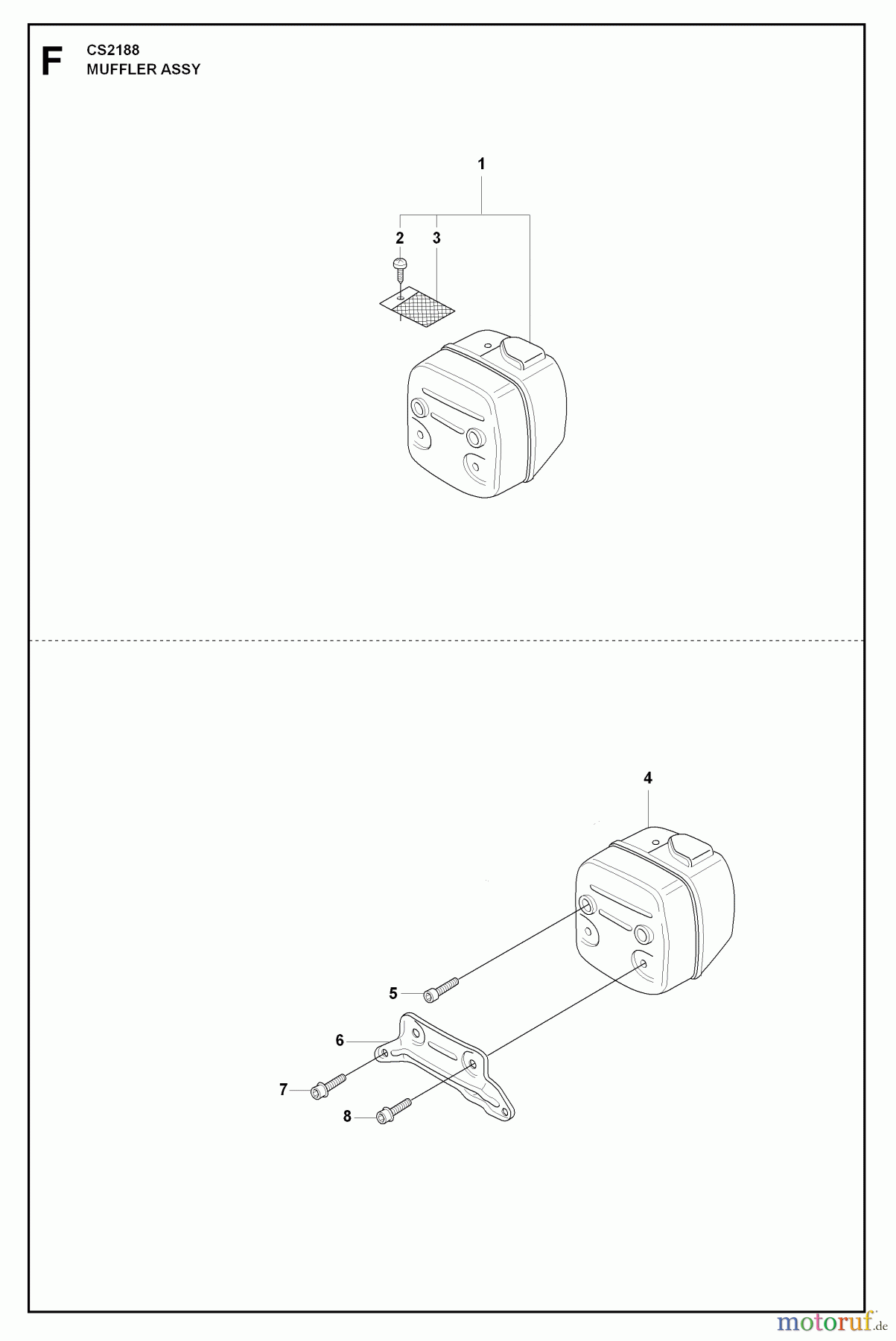 Jonsered Motorsägen CS2188 - Jonsered Chainsaw (2009-05) MUFFLER