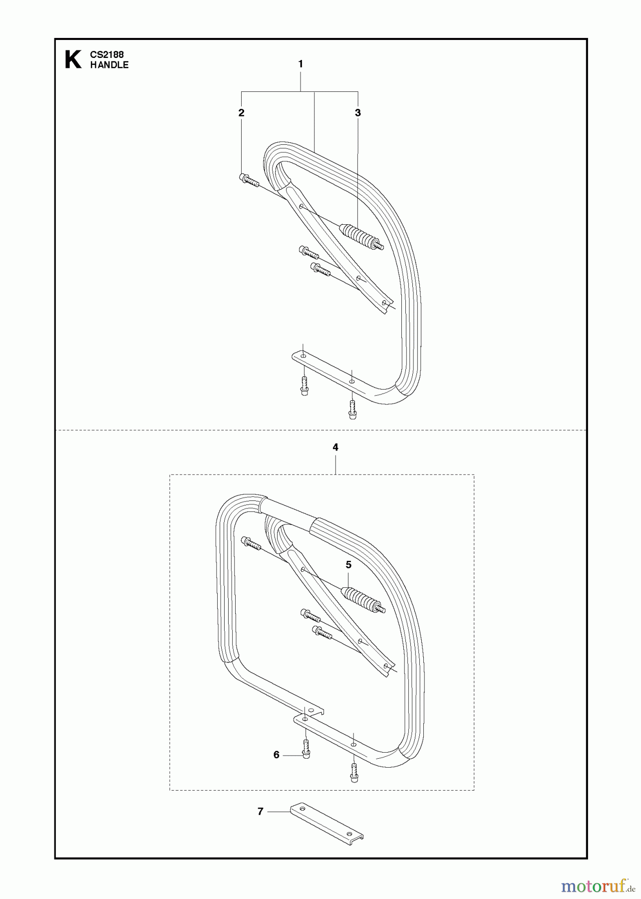 Jonsered Motorsägen CS2188 - Jonsered Chainsaw (2011-05) HANDLE