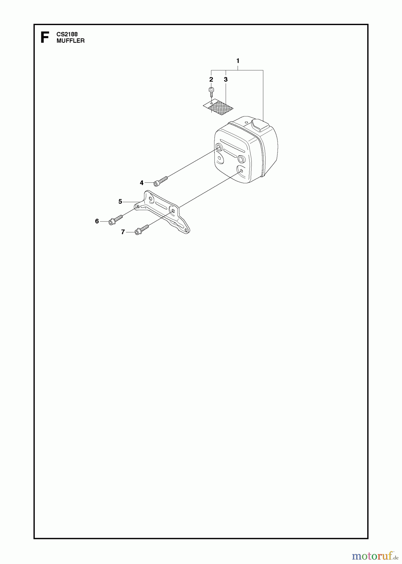 Jonsered Motorsägen CS2188 - Jonsered Chainsaw (2010-06) MUFFLER