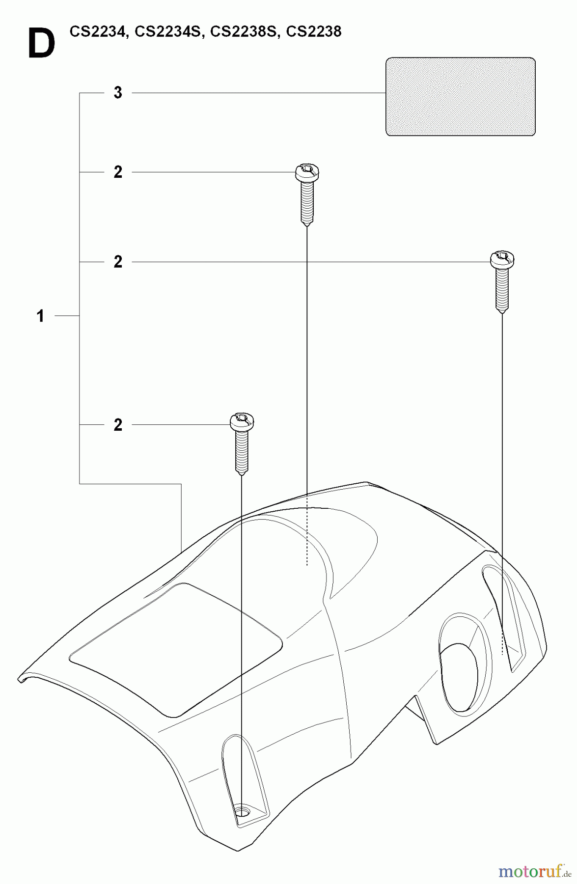 Jonsered Motorsägen CS2234 S - Jonsered Chainsaw (2009-04) CYLINDER COVER