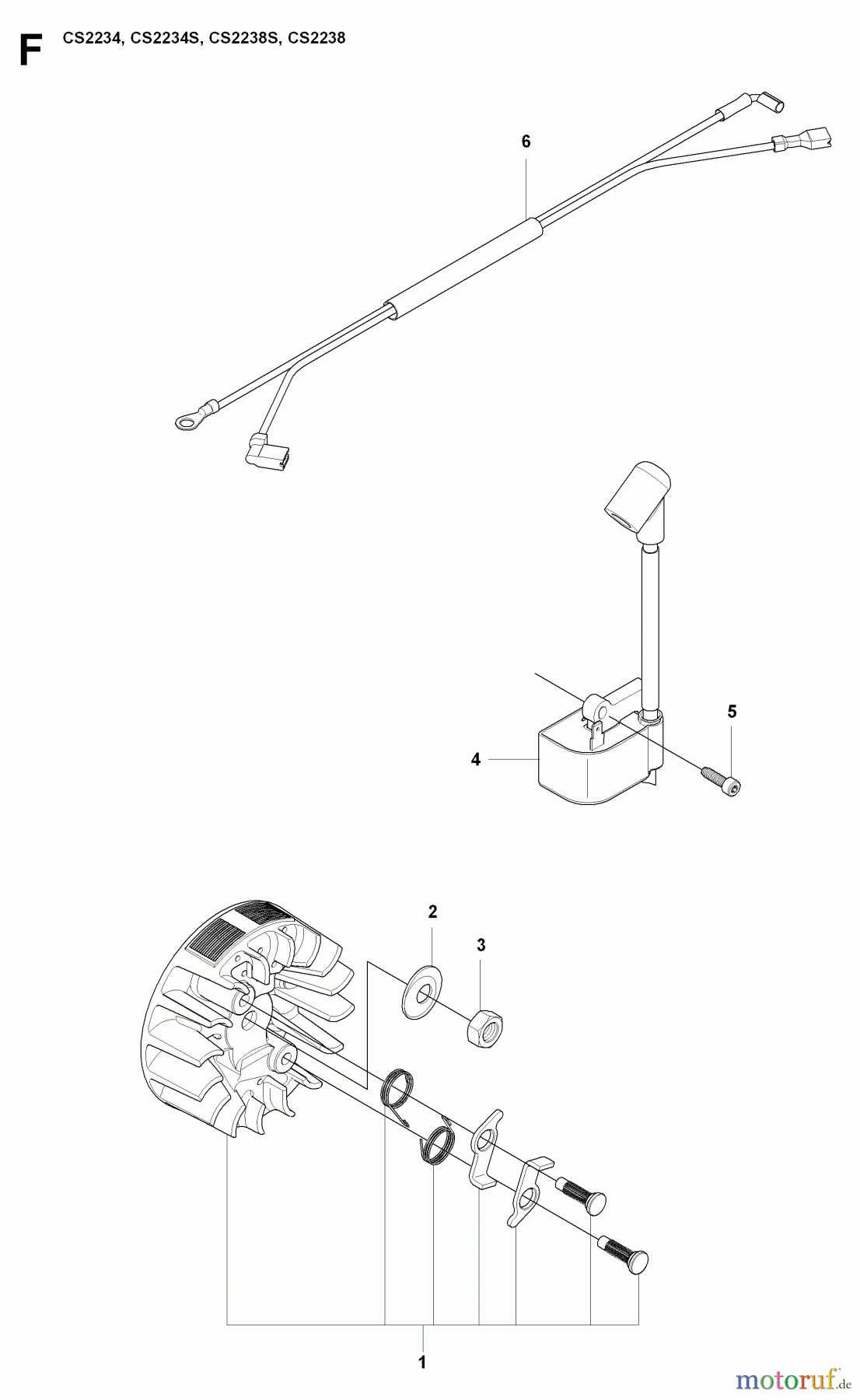 Jonsered Motorsägen CS2234 S - Jonsered Chainsaw (2009-04) IGNITION SYSTEM CLUTCH
