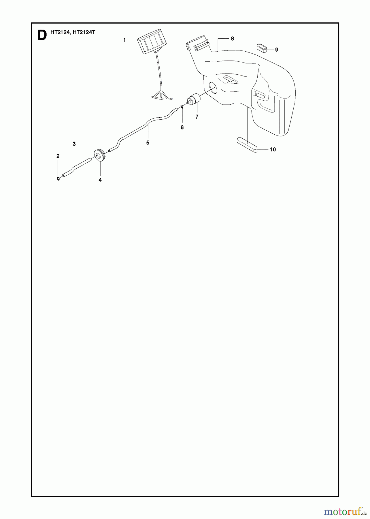 Jonsered Heckenscheren HT2124T - Jonsered Hedge Trimmer (2010-02) FUEL TANK