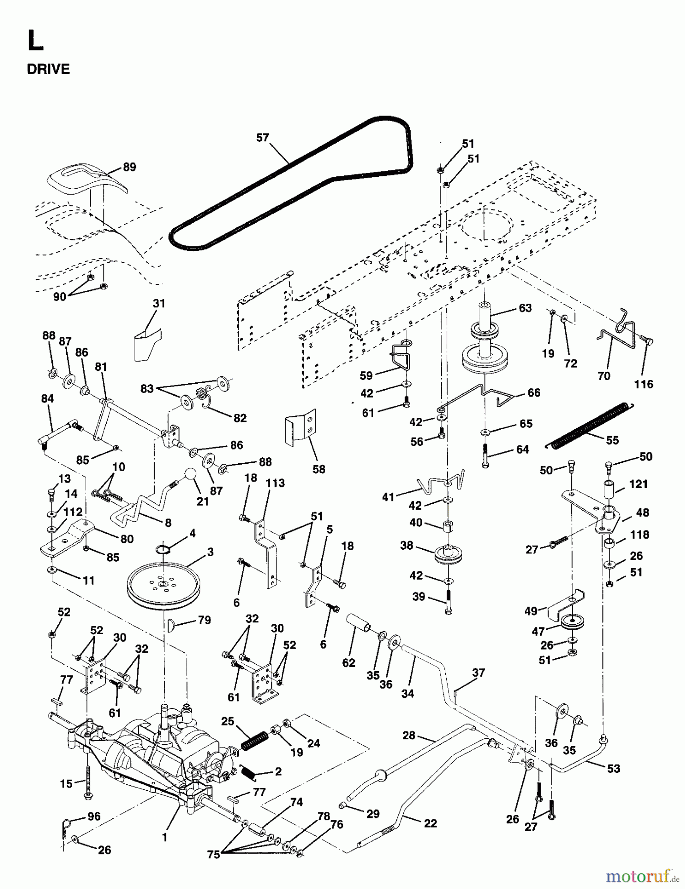  Jonsered Rasen  und Garten Traktoren LT13 (954130001) - Jonsered 42
