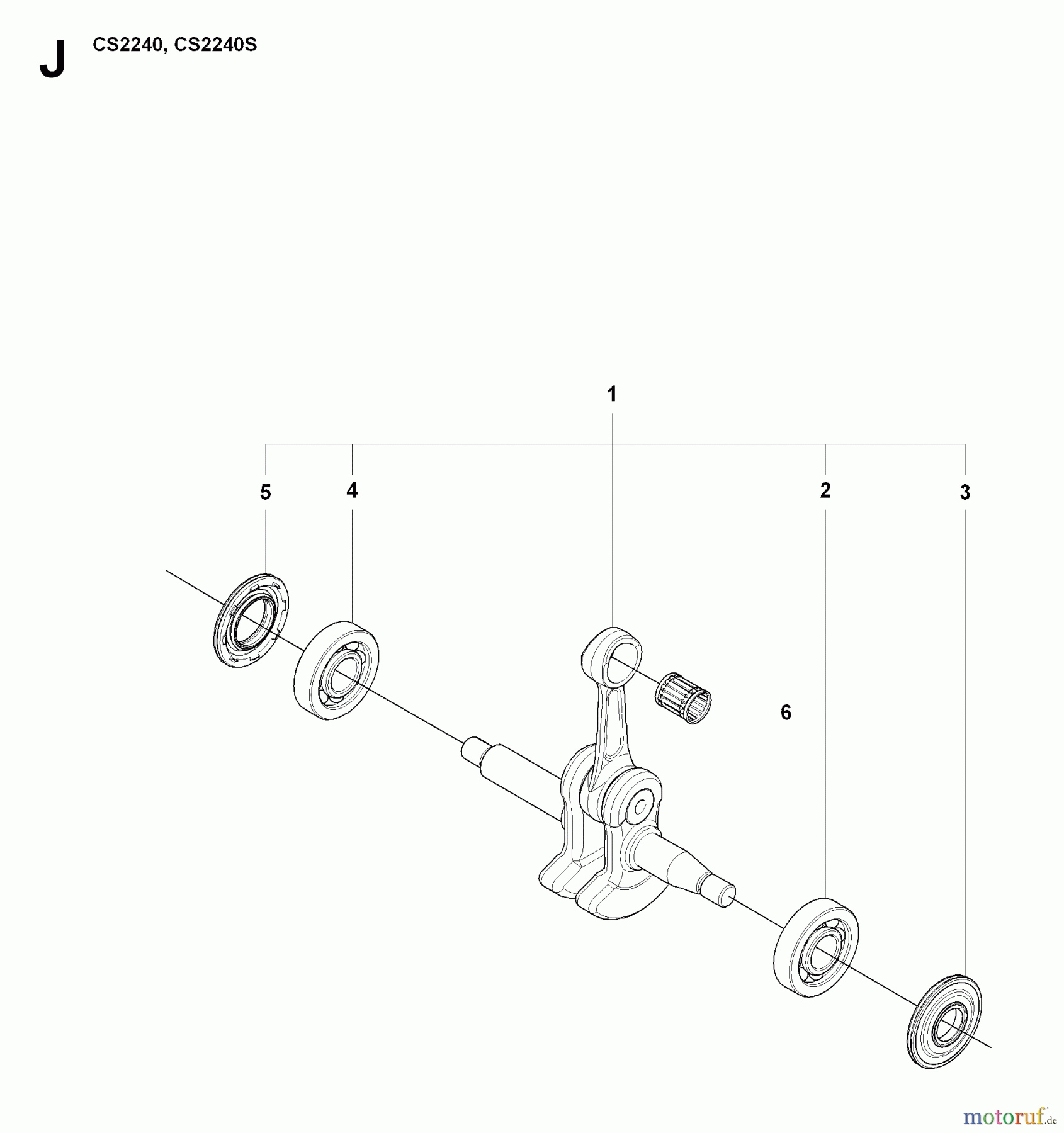 Jonsered Motorsägen CS2240 - Jonsered Chainsaw (2009-02) CRANKSHAFT
