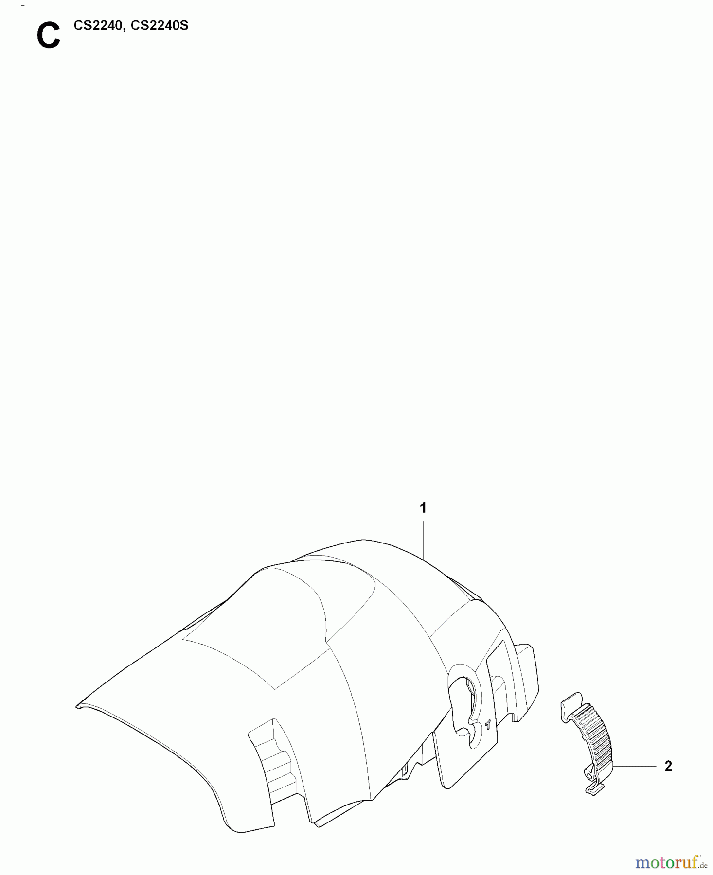 Jonsered Motorsägen CS2240 - Jonsered Chainsaw (2009-02) CYLINDER COVER