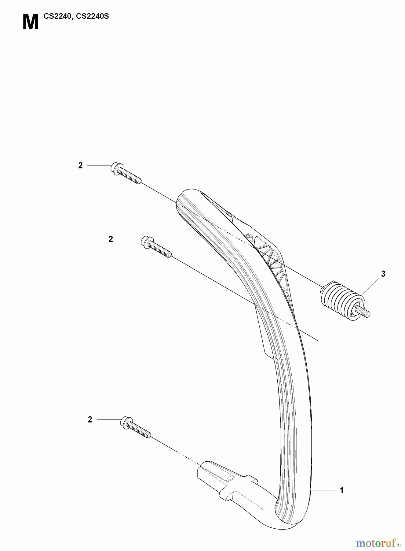  Jonsered Motorsägen CS2240 S - Jonsered Chainsaw (2009-02) HANDLE