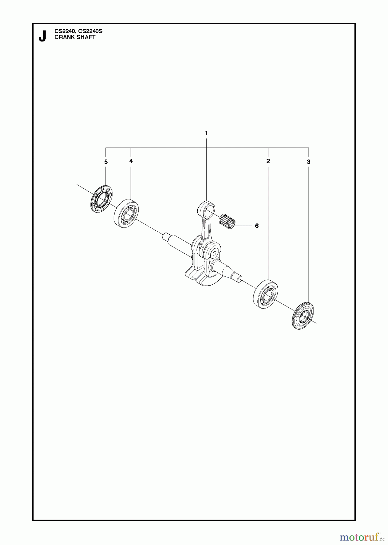 Jonsered Motorsägen CS2240 - Jonsered Chainsaw (2010-06) CRANKSHAFT