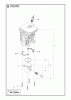 Jonsered CS2240 - Chainsaw (2010-06) Ersatzteile CYLINDER PISTON