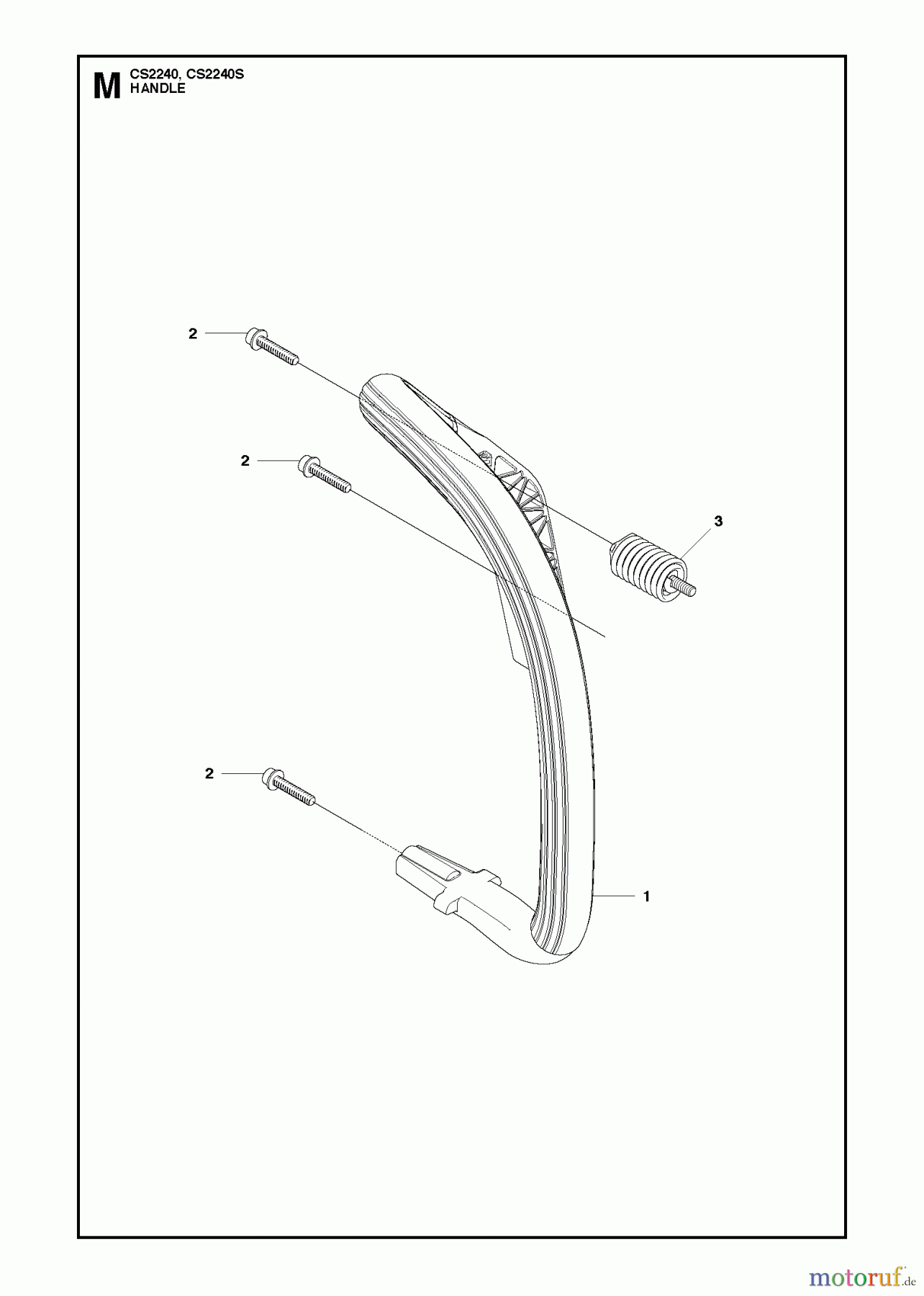 Jonsered Motorsägen CS2240 - Jonsered Chainsaw (2011-05) HANDLE