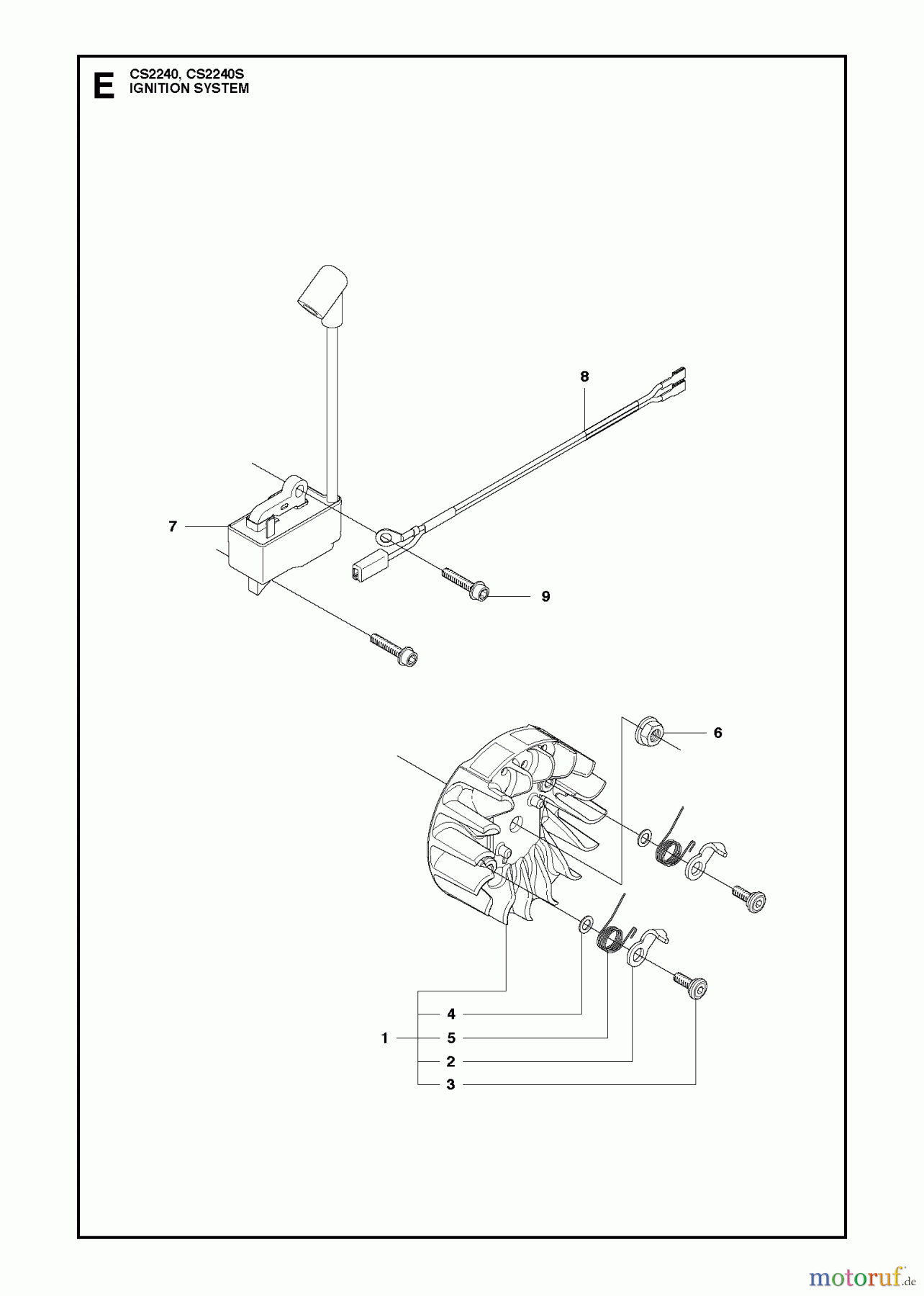 Jonsered Motorsägen CS2240 - Jonsered Chainsaw (2010-06) IGNITION SYSTEM