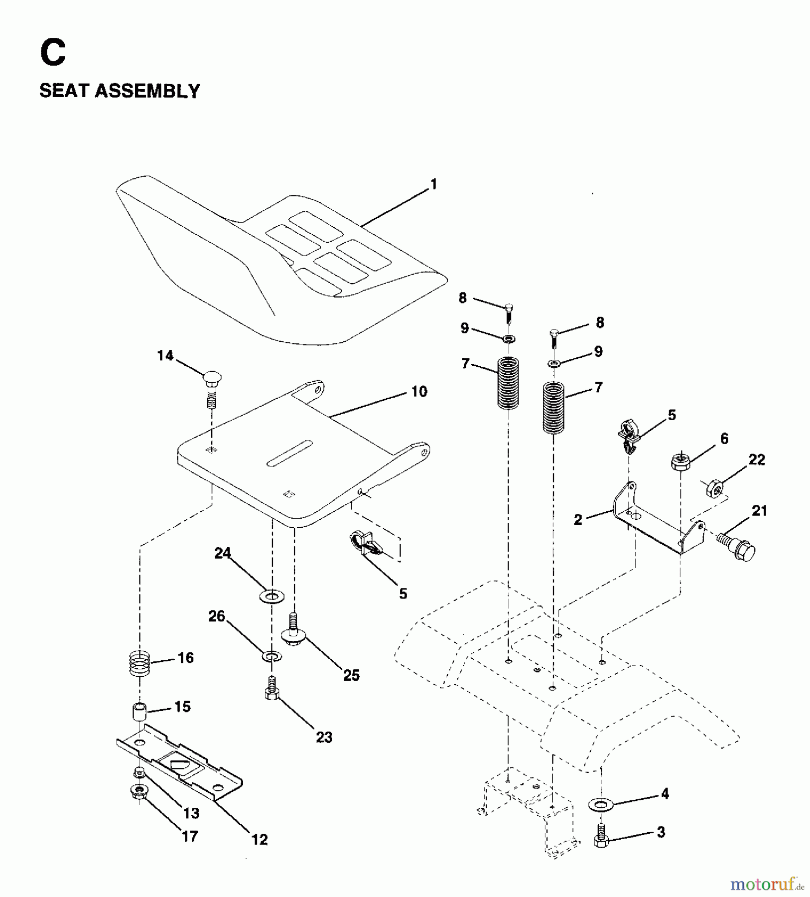 Jonsered Rasen und Garten Traktoren LT13 (954130001) - Jonsered 42