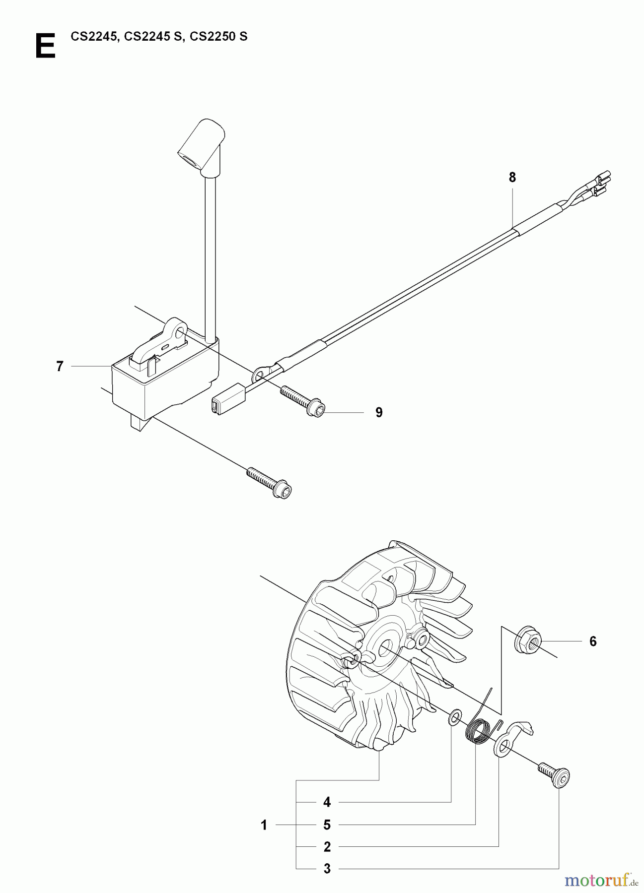 Jonsered Motorsägen CS2245 S - Jonsered Chainsaw (2008-09) IGNITION SYSTEM