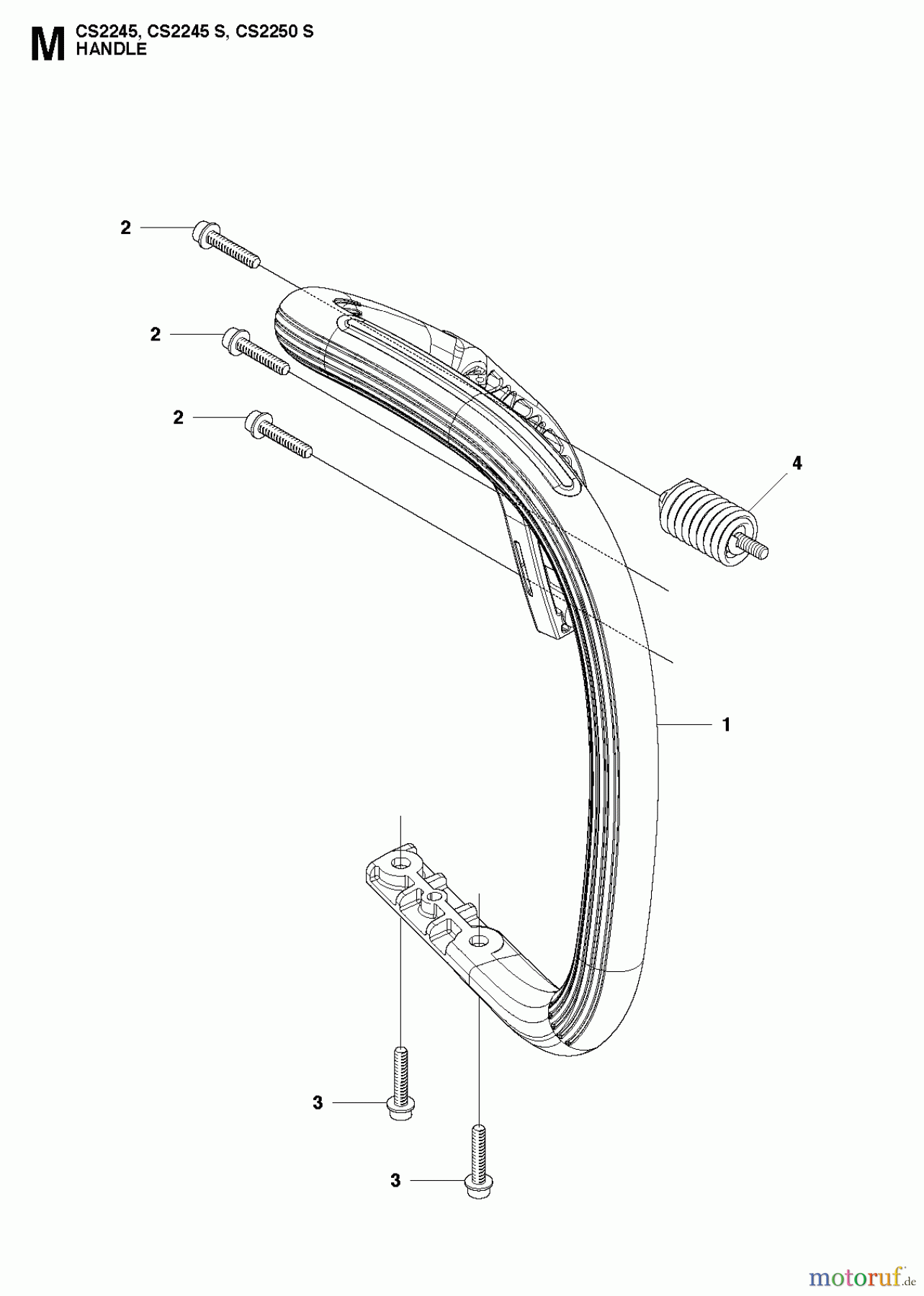 Jonsered Motorsägen CS2245 - Jonsered Chainsaw (2010-07) HANDLE