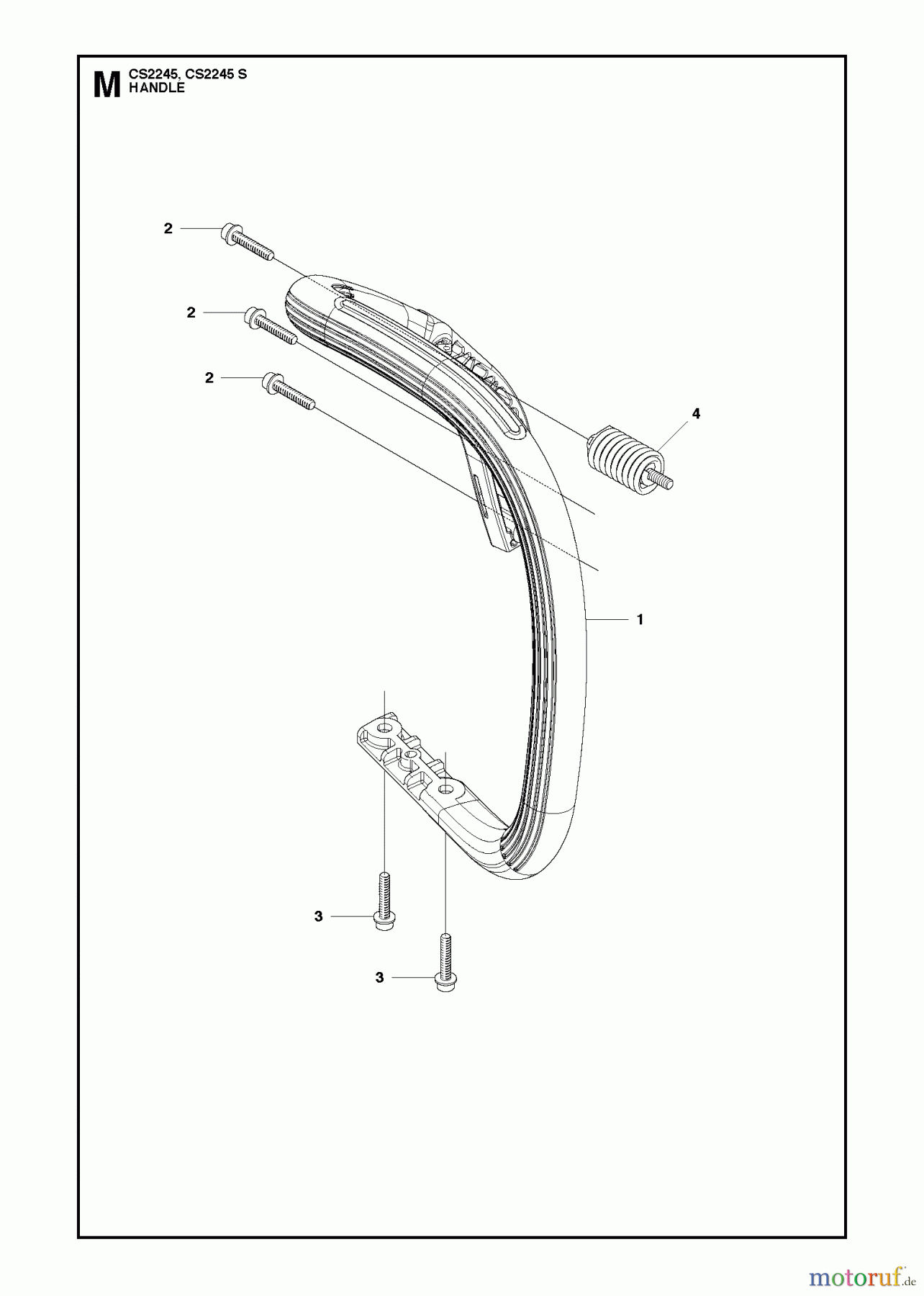 Jonsered Motorsägen CS2245 - Jonsered Chainsaw (2011-07) HANDLE