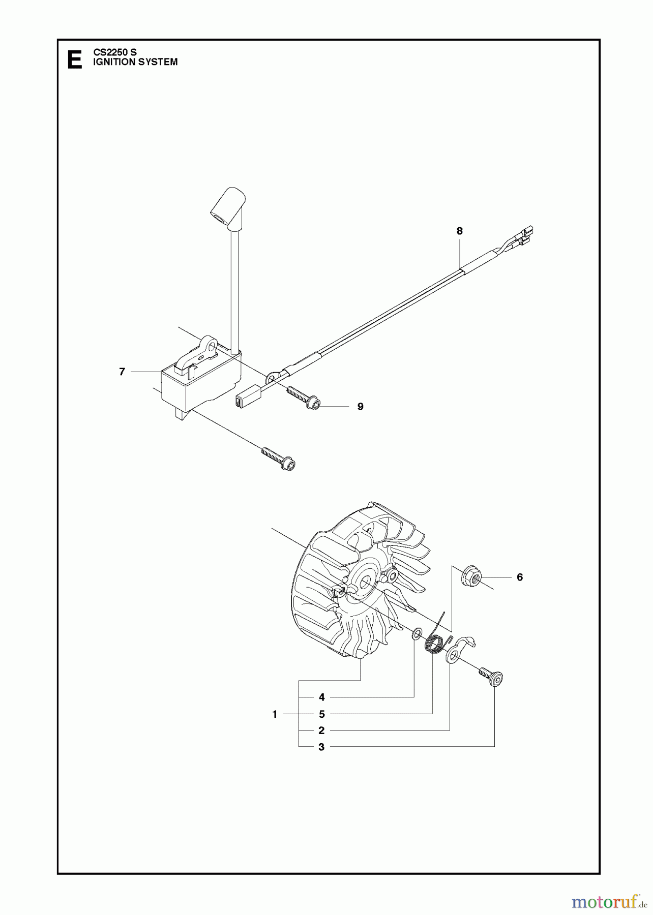  Jonsered Motorsägen CS2250 S - Jonsered Chainsaw (2011-07) IGNITION SYSTEM