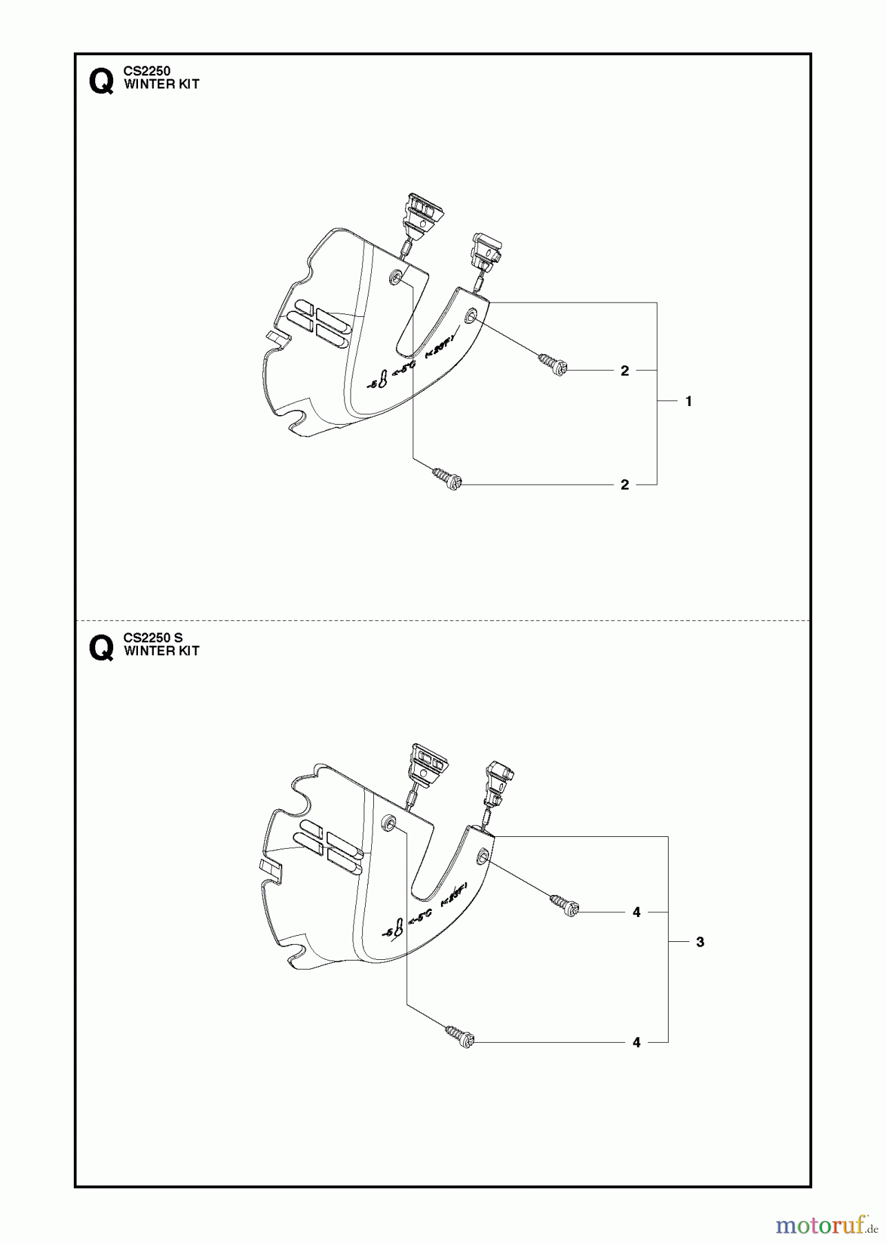 Jonsered Motorsägen CS2250 S - Jonsered Chainsaw (2011-07) WINTER KIT