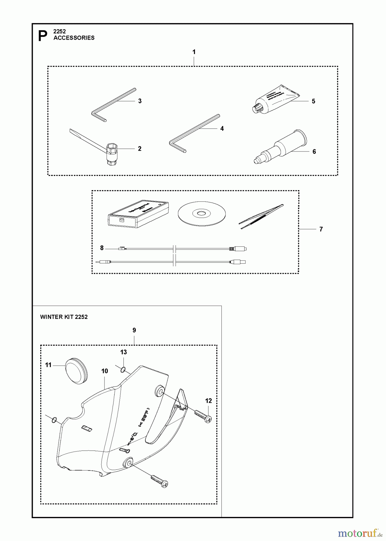 Jonsered Motorsägen CS2252 - Jonsered Chainsaw (2012-07) ACCESSORIES