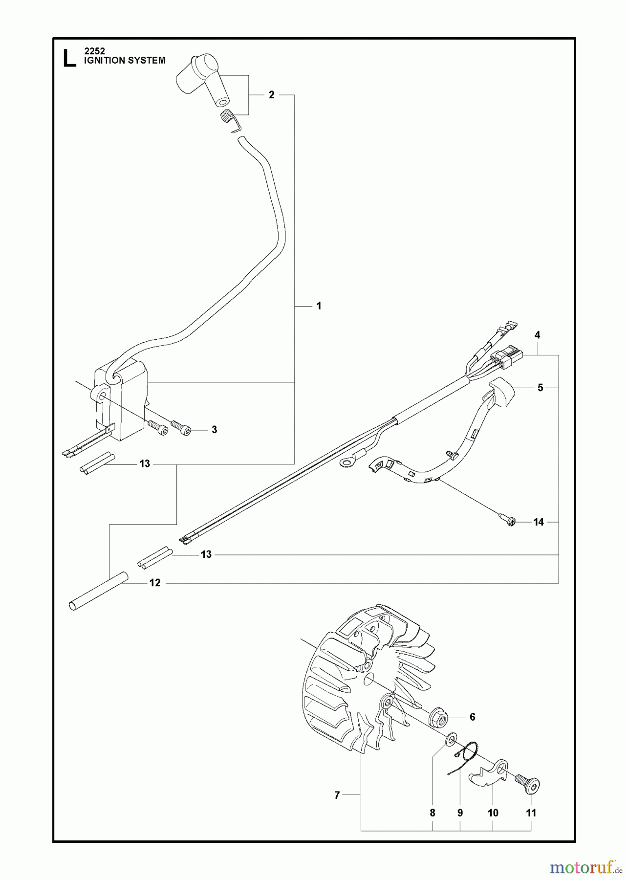 Jonsered Motorsägen CS2252 - Jonsered Chainsaw (2012-07) IGNITION SYSTEM