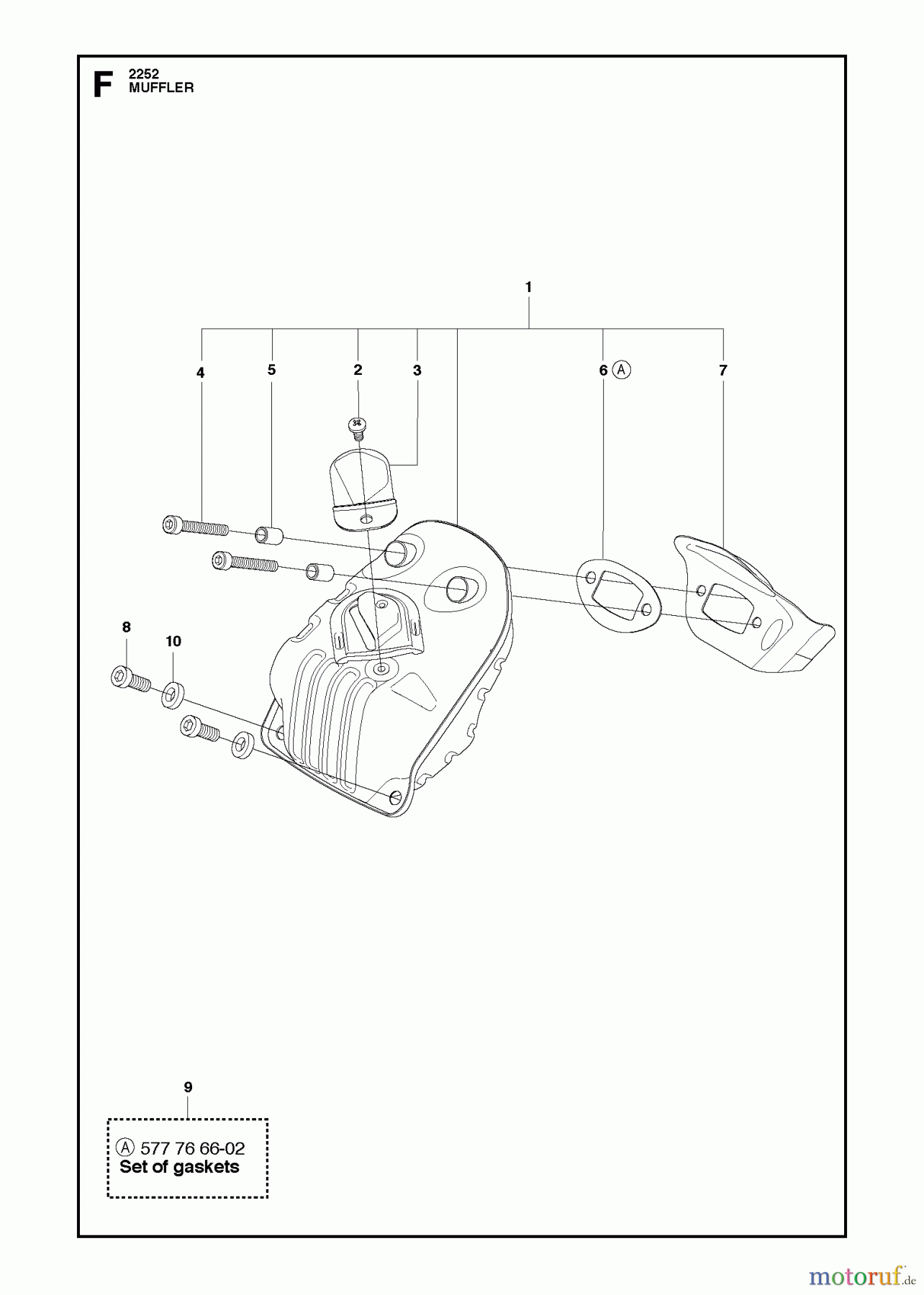 Jonsered Motorsägen CS2252 - Jonsered Chainsaw (2012-07) MUFFLER