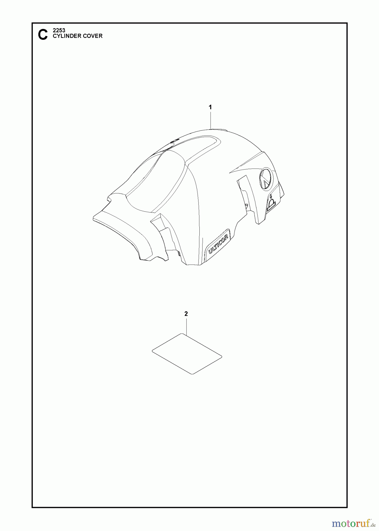Jonsered Motorsägen CS2253 - Jonsered Chainsaw (2012-07) CYLINDER COVER