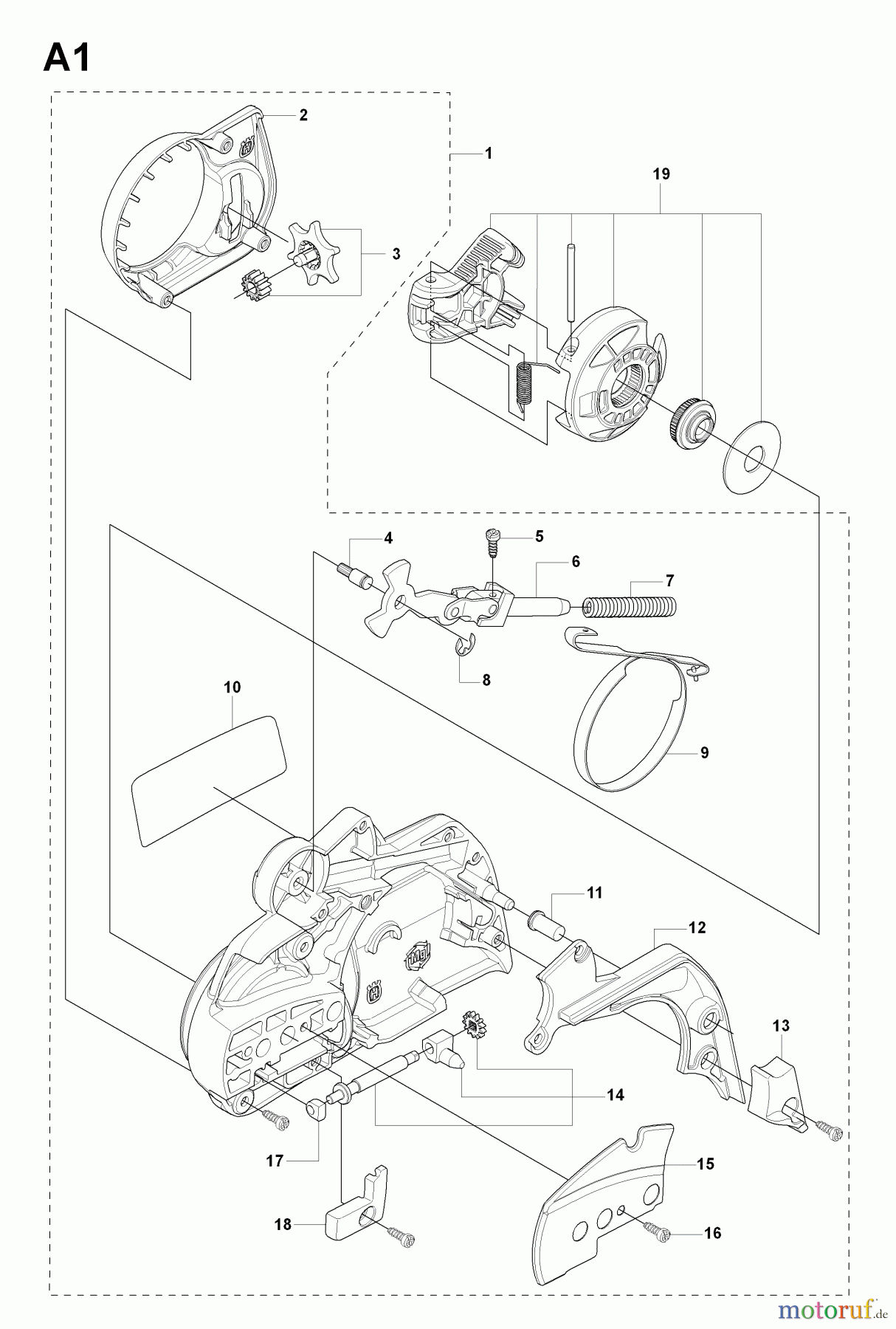 Jonsered Motorsägen CS2255 - Jonsered Chainsaw (2008-03) CLUTCH COVER #2