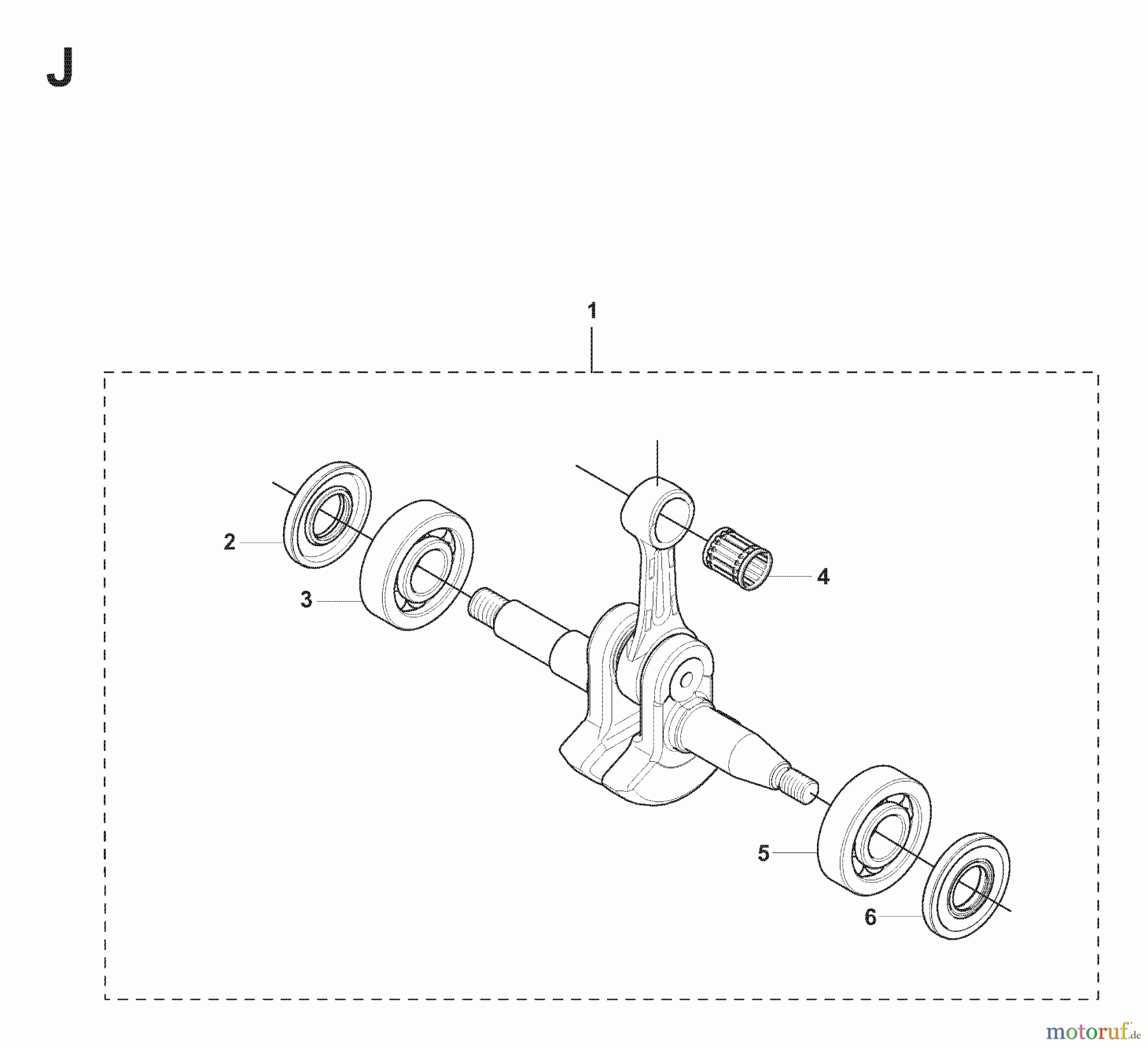 Jonsered Motorsägen CS2255 - Jonsered Chainsaw (2008-03) CRANKSHAFT