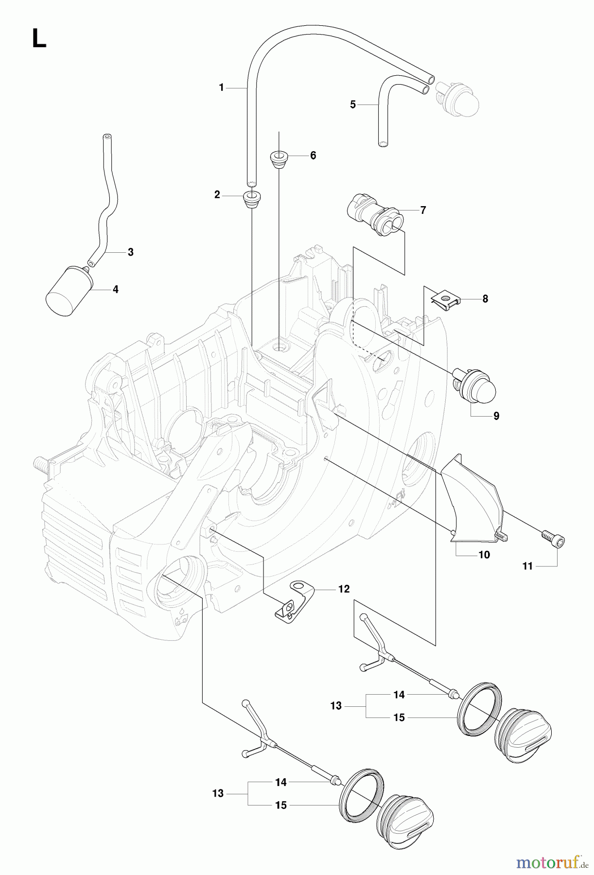 Jonsered Motorsägen CS2255 - Jonsered Chainsaw (2008-03) FUEL SYSTEM