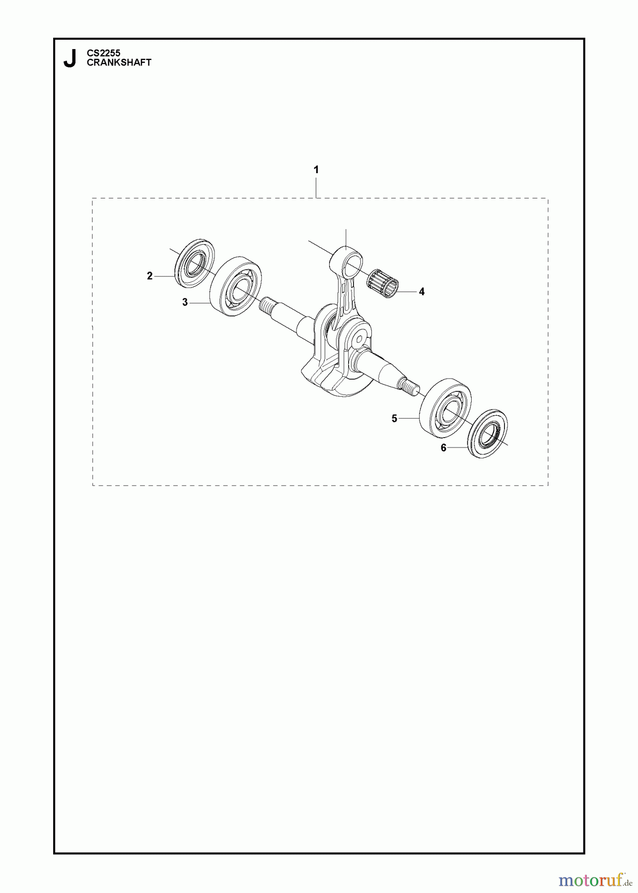  Jonsered Motorsägen CS2255 - Jonsered Chainsaw (2009-03) CRANKSHAFT