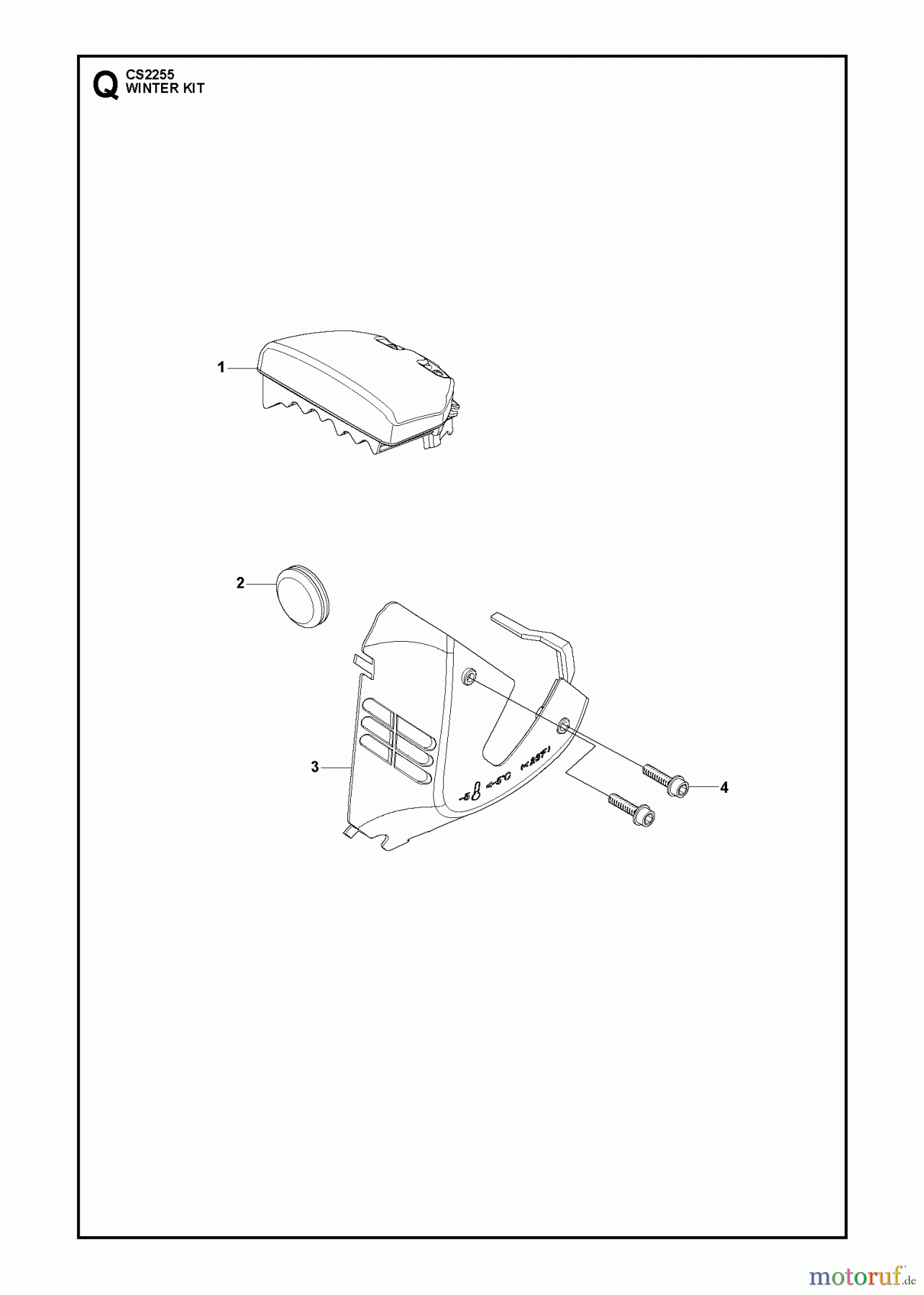 Jonsered Motorsägen CS2255 - Jonsered Chainsaw (2009-03) WINTER KIT
