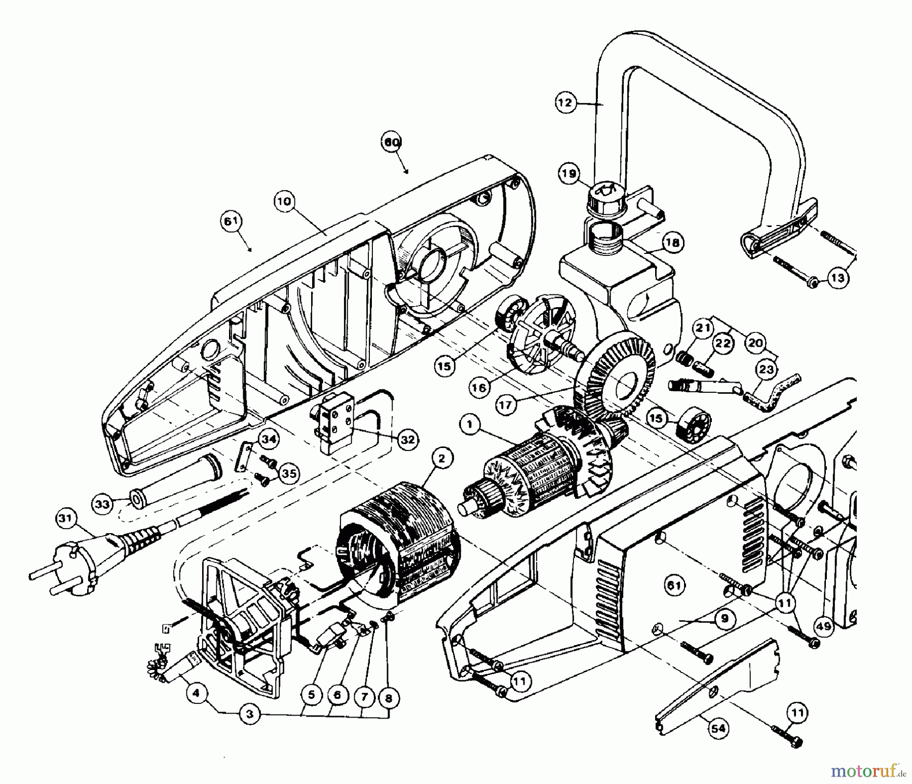 Jonsered Motorsägen EL14 - Jonsered Chainsaw (1990-01) MOTOR