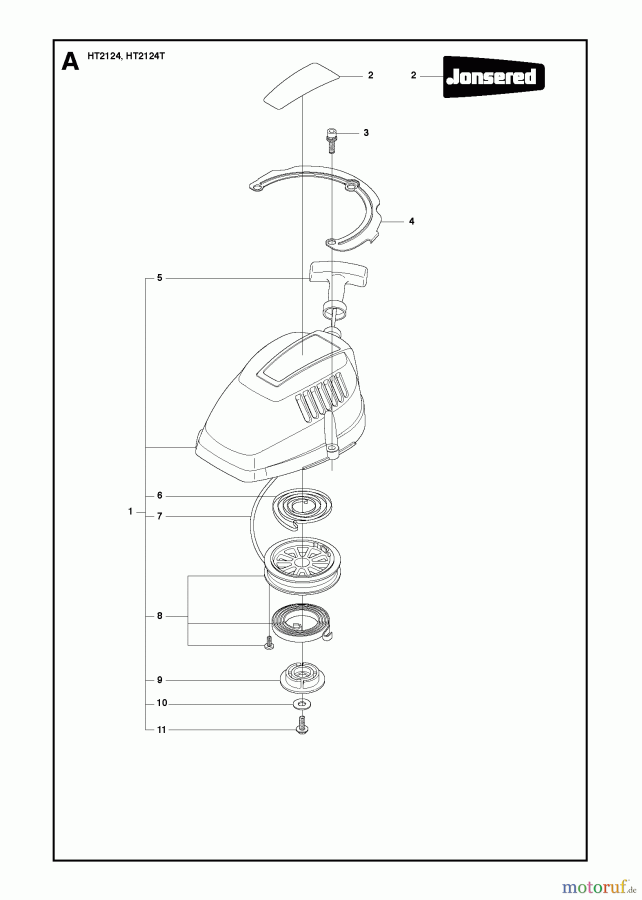  Jonsered Heckenscheren HT2124T - Jonsered Hedge Trimmer (2010-02) STARTER