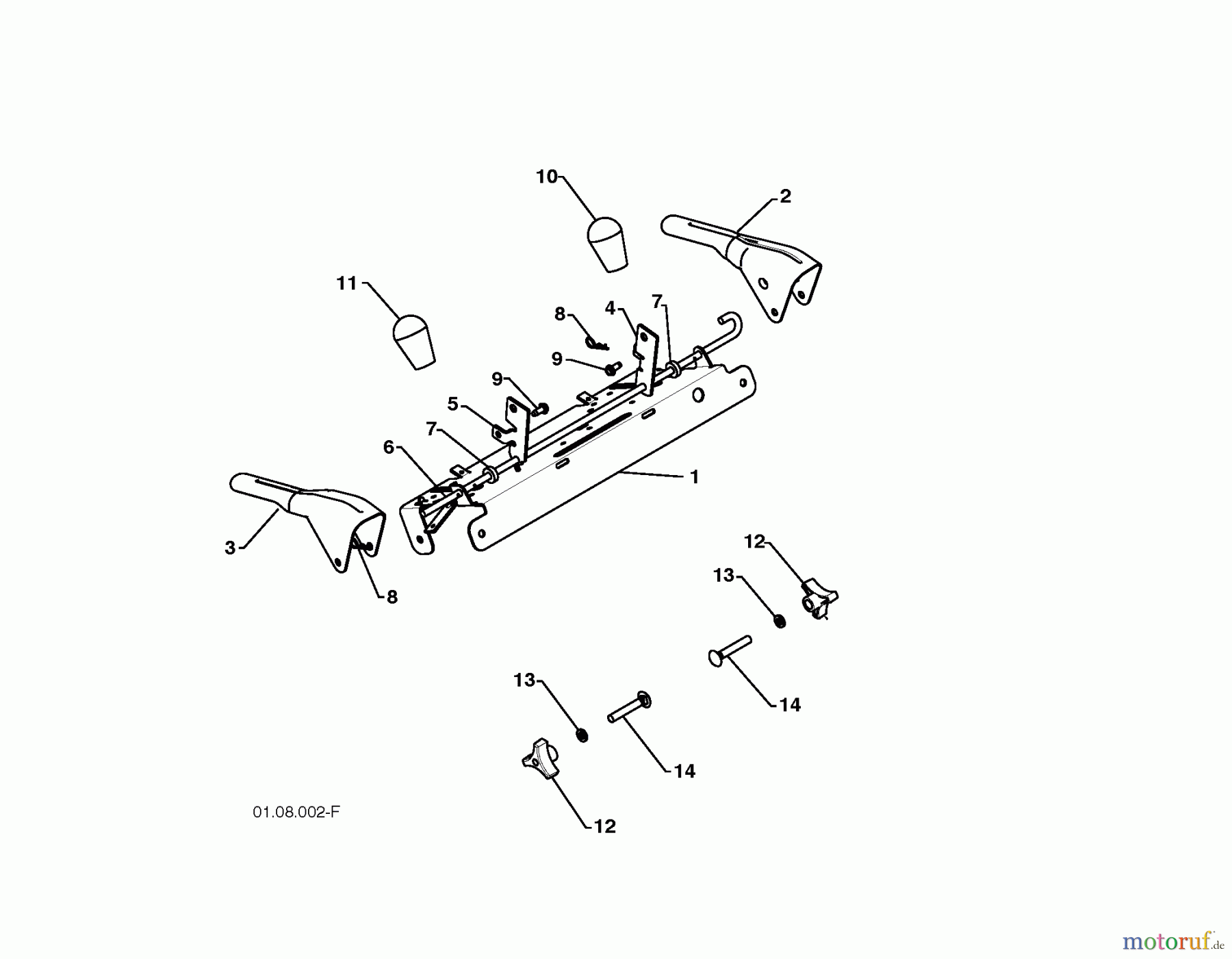 Jonsered Schneefräsen ST 2111 E - Jonsered Snow Thrower (2009-08) HANDLE #3