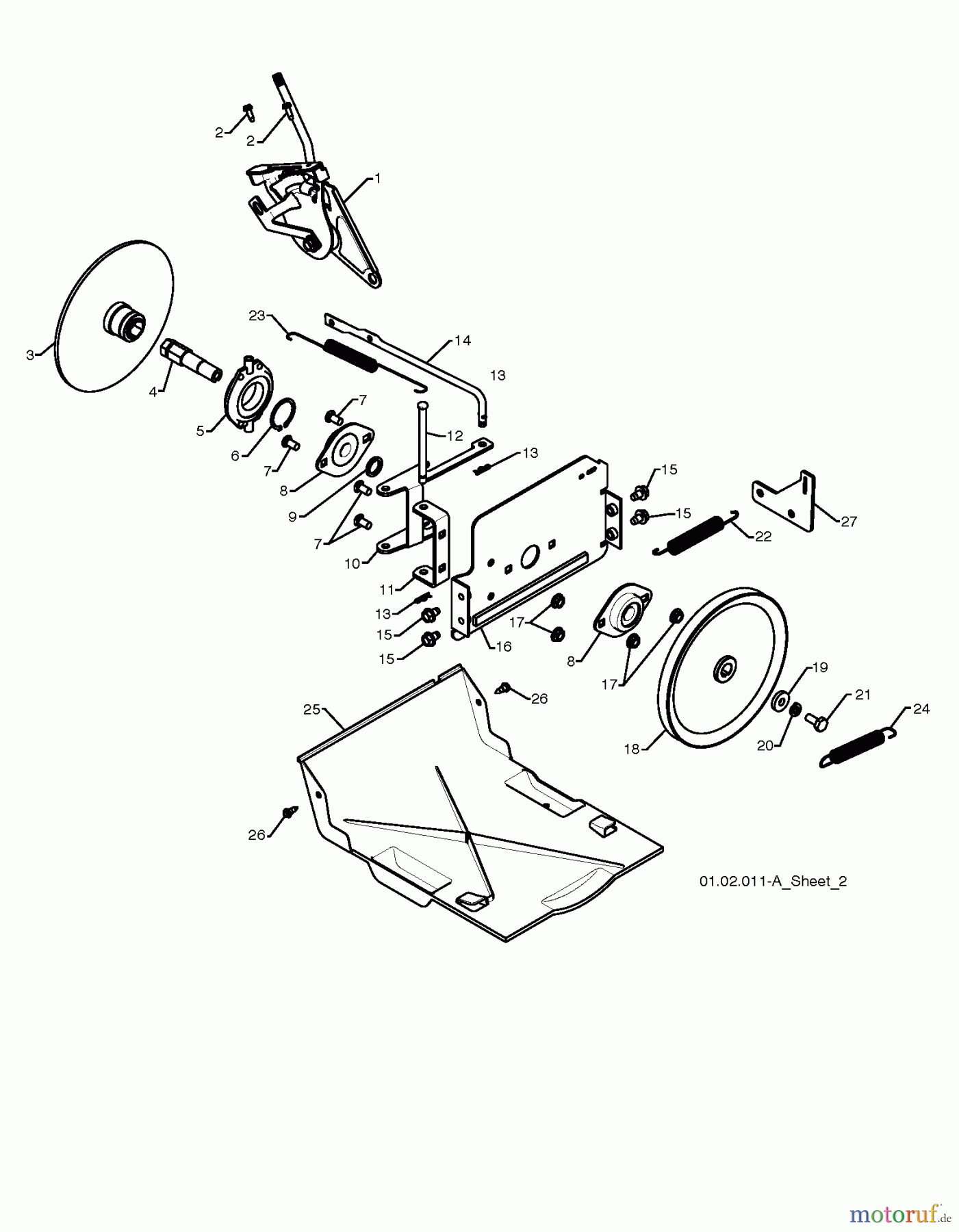 Jonsered Schneefräsen ST 2111 E - Jonsered Snow Thrower (2010-08) DRIVE #3