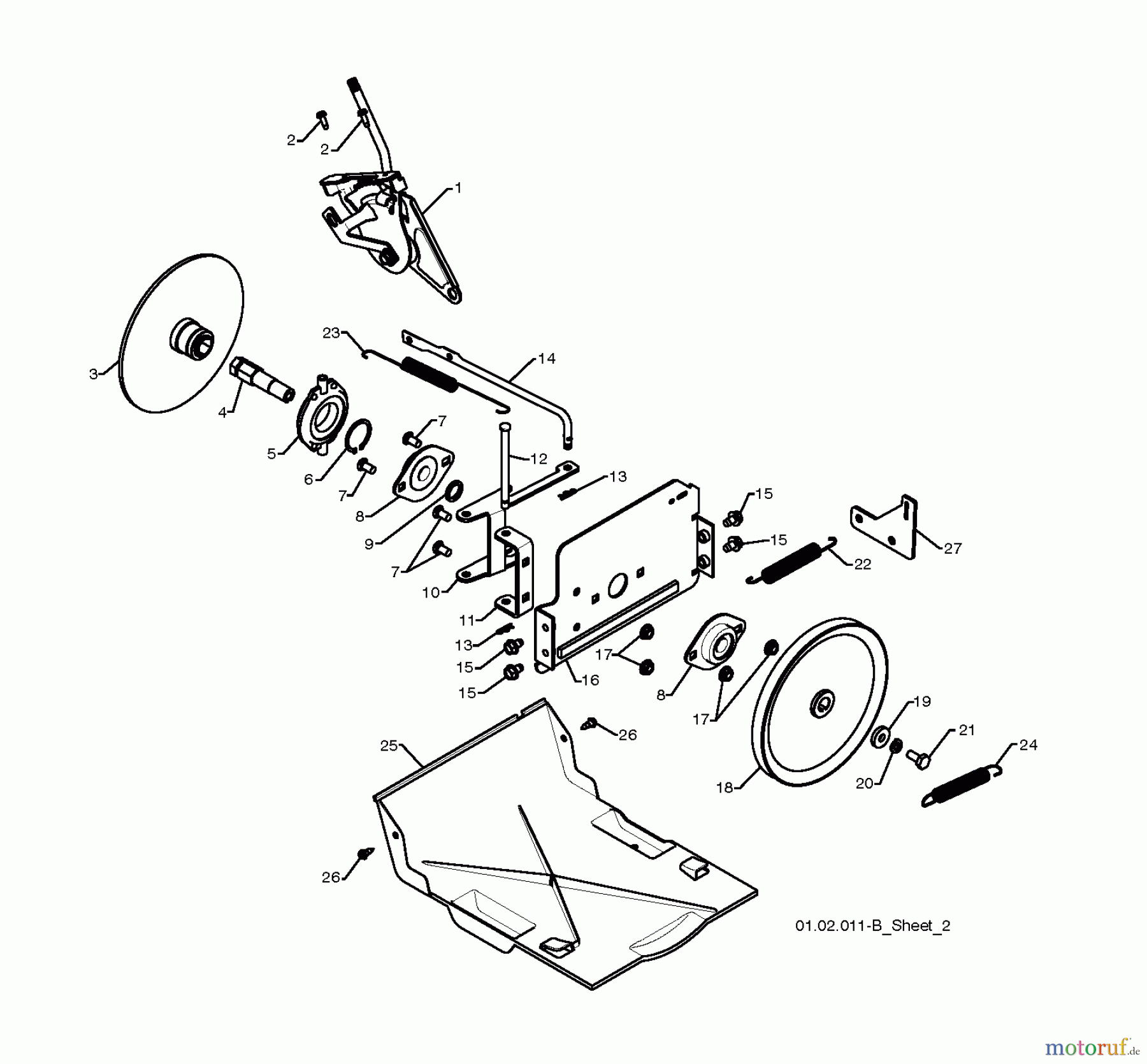 Jonsered Schneefräsen ST 2106 (96191002006) - Jonsered Snow Thrower (2009-09) DRIVE #1