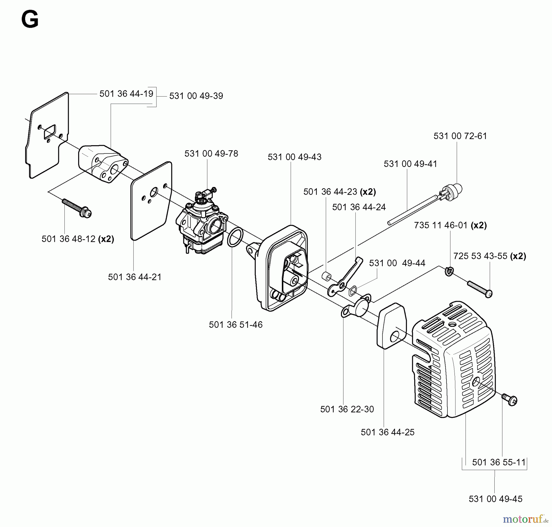  Jonsered Heckenscheren HT2122 - Jonsered Hedge Trimmer (2000-03) CARBURETOR AIR FILTER
