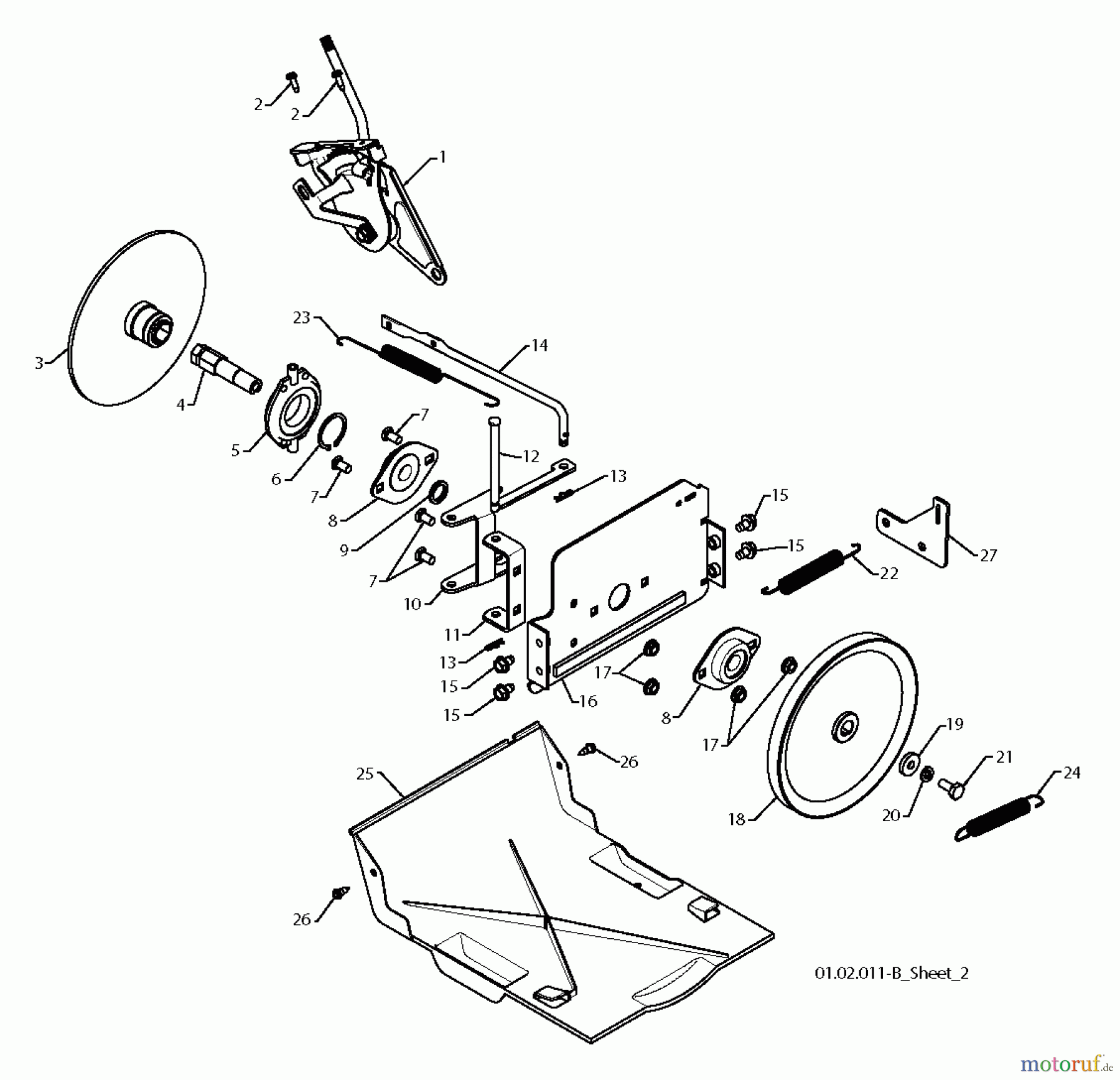  Jonsered Schneefräsen ST 2109 E (96191004001) - Jonsered Snow Thrower (2010-08) DRIVE #2