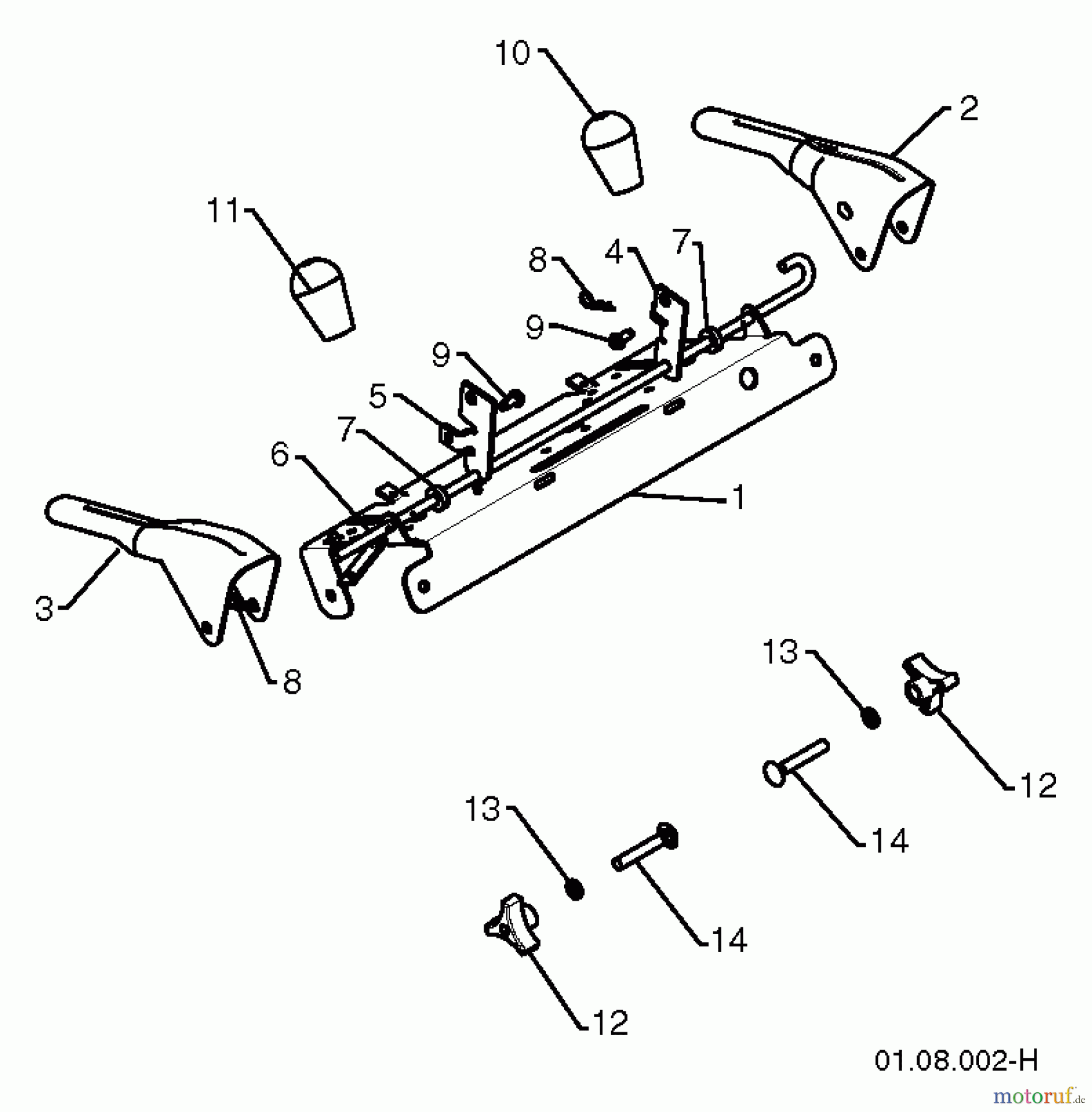 Jonsered Schneefräsen ST 2109 E (96191004005) - Jonsered Snow Thrower (2012-06) HANDLE #1