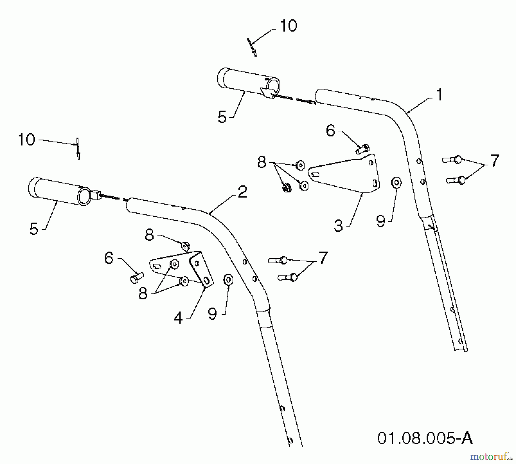 Jonsered Schneefräsen ST 2109 E (96191004003) - Jonsered Snow Thrower (2011-07) HANDLE #6
