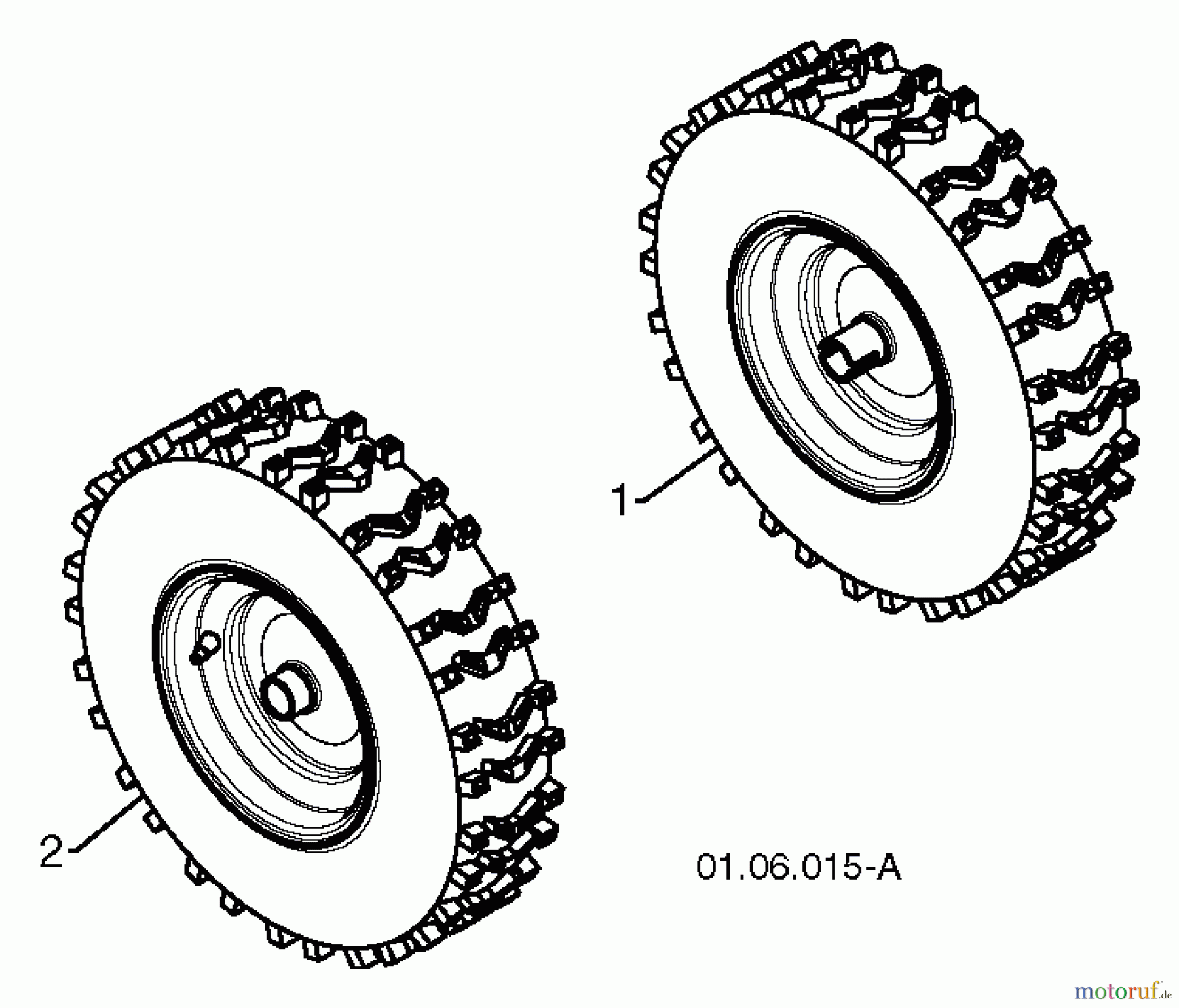 Jonsered Schneefräsen ST 2109 E (96191004005) - Jonsered Snow Thrower (2012-06) WHEELS TIRES #2