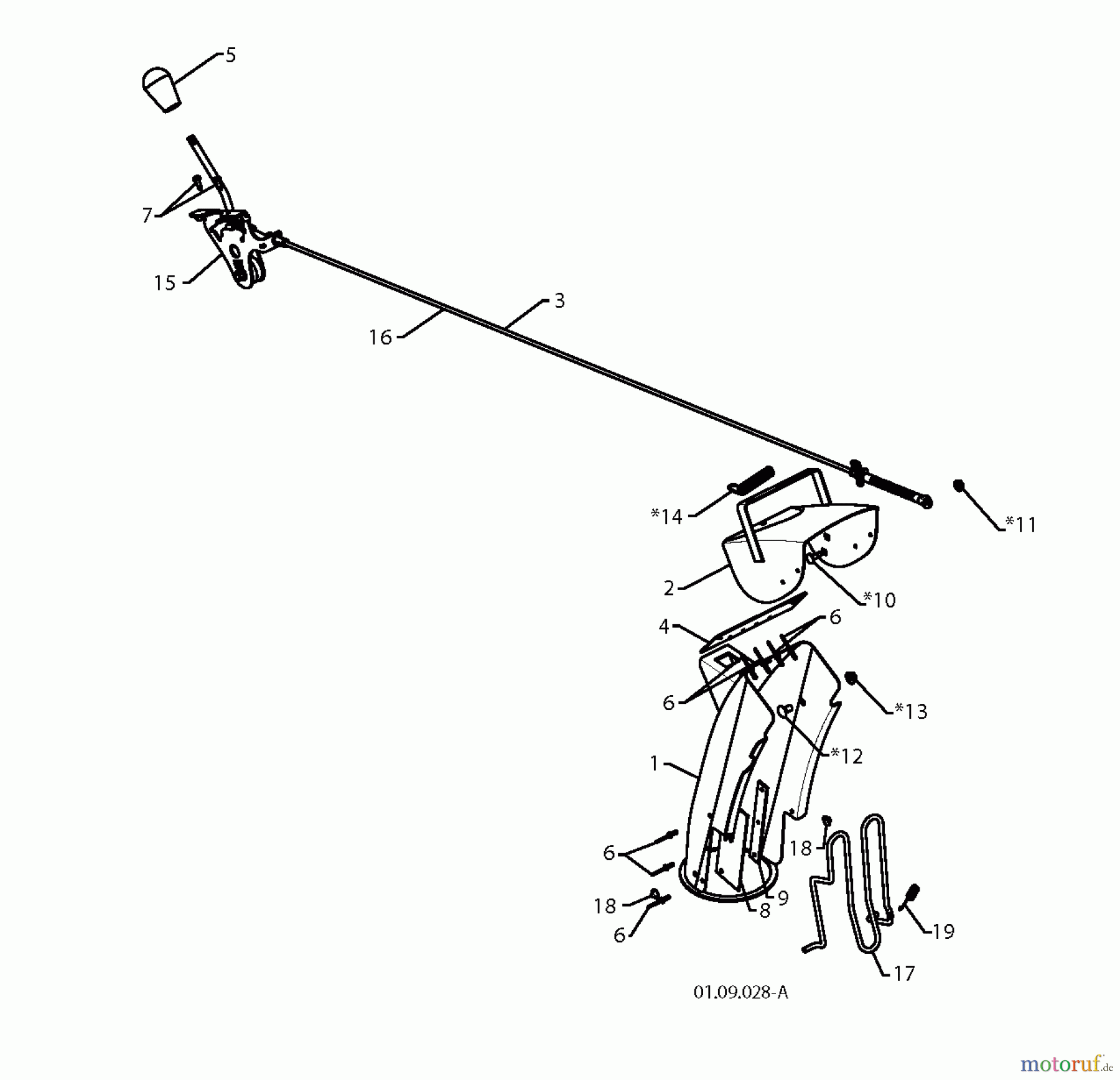 Jonsered Schneefräsen ST 2111 E (96191004105) - Jonsered Snow Thrower (2012-05) CONTROL PANEL DISCHARGE CHUTE #3