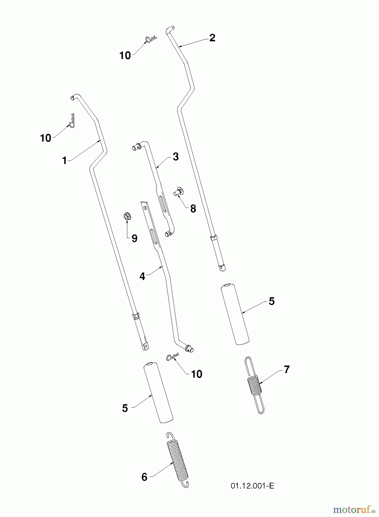 Jonsered Schneefräsen ST 2111 E (96191004104) - Jonsered Snow Thrower (2012-10) HANDLE CONTROLS D