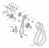 Jonsered ST 2111 E - Snow Thrower (2010-08) Ersatzteile CHASSIS ENGINE PULLEYS